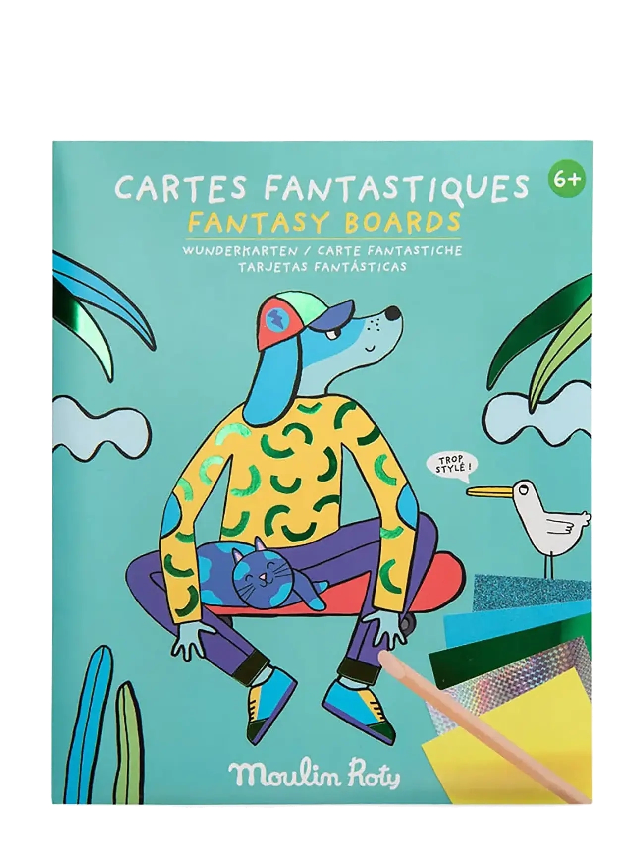 Moulin Roty Fantasy Boards - Les Loufoques - Julklappar till barn - MINT / multi