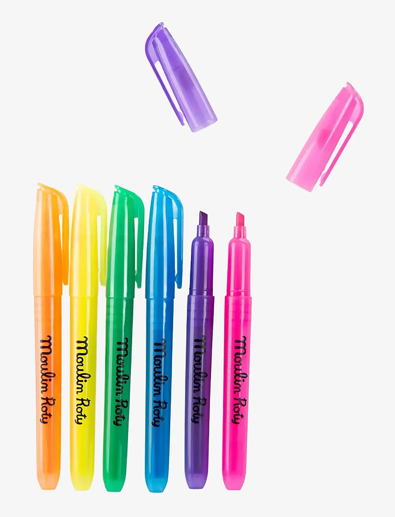 Moulin Roty - Felt Pens 6 pcs - Neon - Les Loufoques - pencils - multi - 1