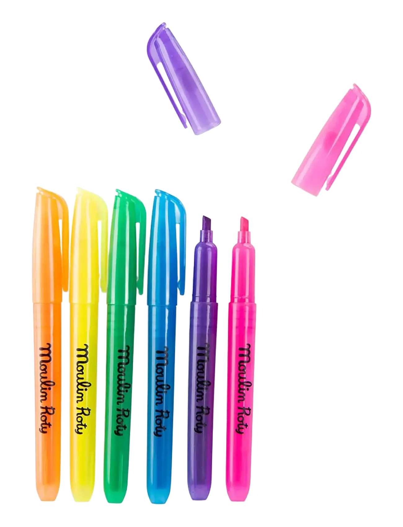 Moulin Roty - Felt Pens 6 pcs - Neon - Les Loufoques - pennor - multi - 1