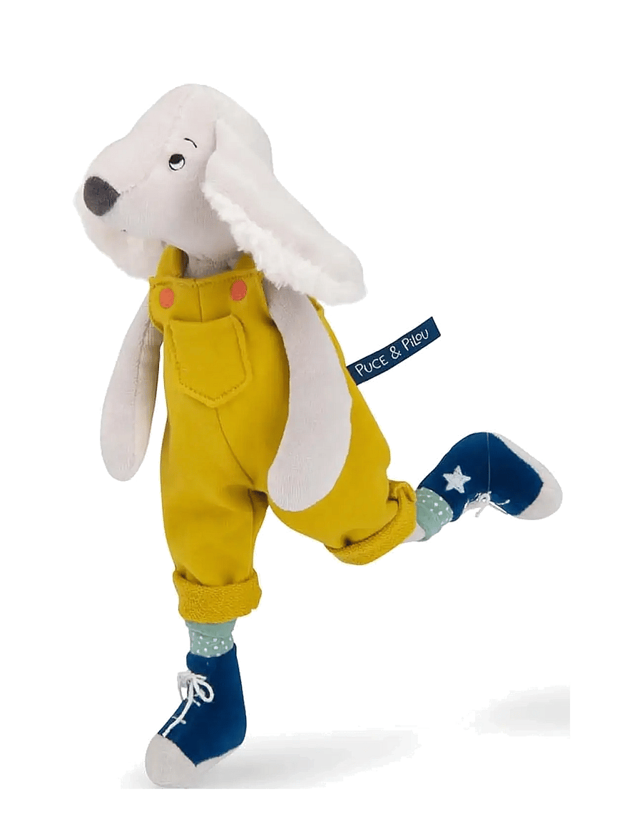 Moulin Roty - Pilou the Dog 37 cm - Puce & Pilou - mjukisdjur - yellow - 1