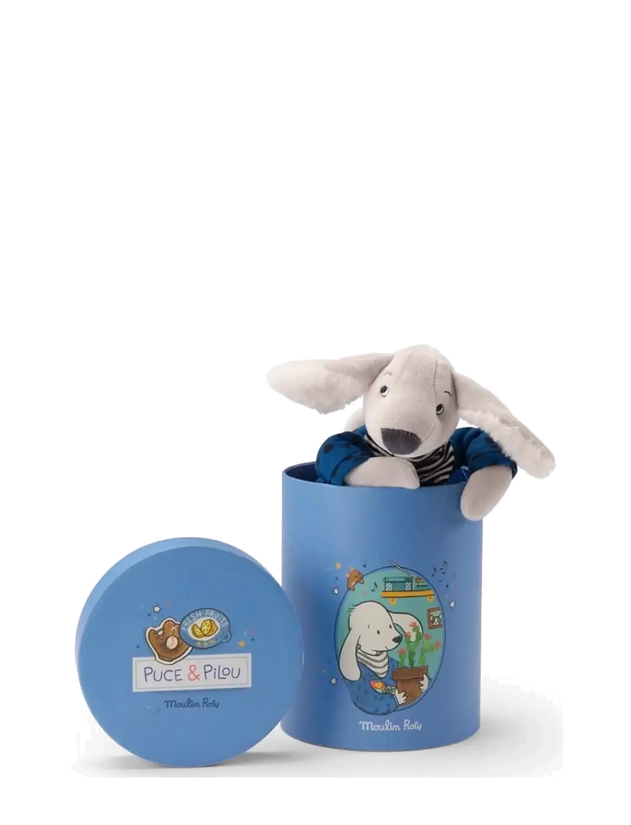 Moulin Roty - Pilou the Dog 30 cm - Puce & Pilou - tuskudýr - blue - 3