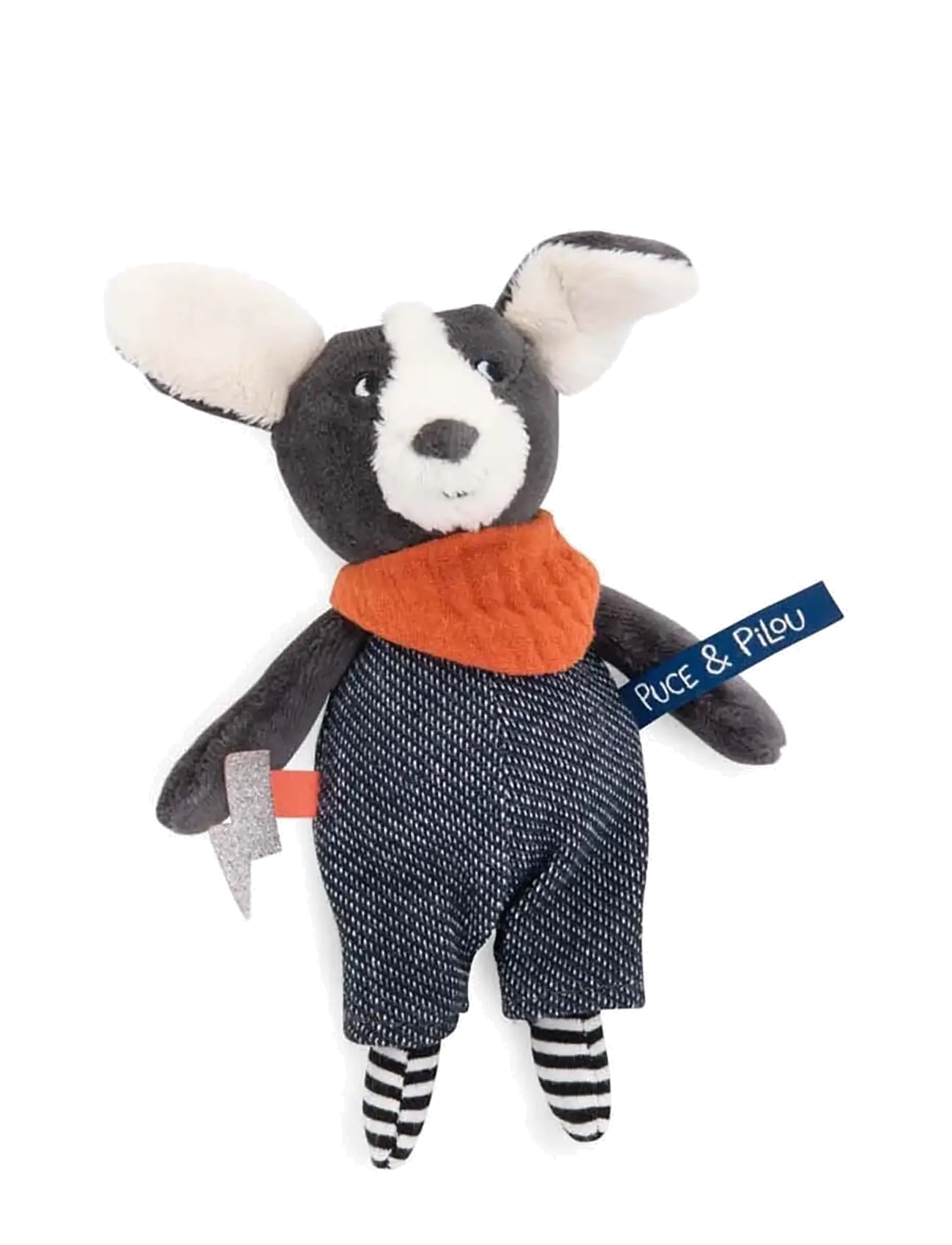 Moulin Roty Puce The Dog 20 cm - Puce & Pilou, One Size, Blue, Soft Legetøj > Stuffed Animals, Børn