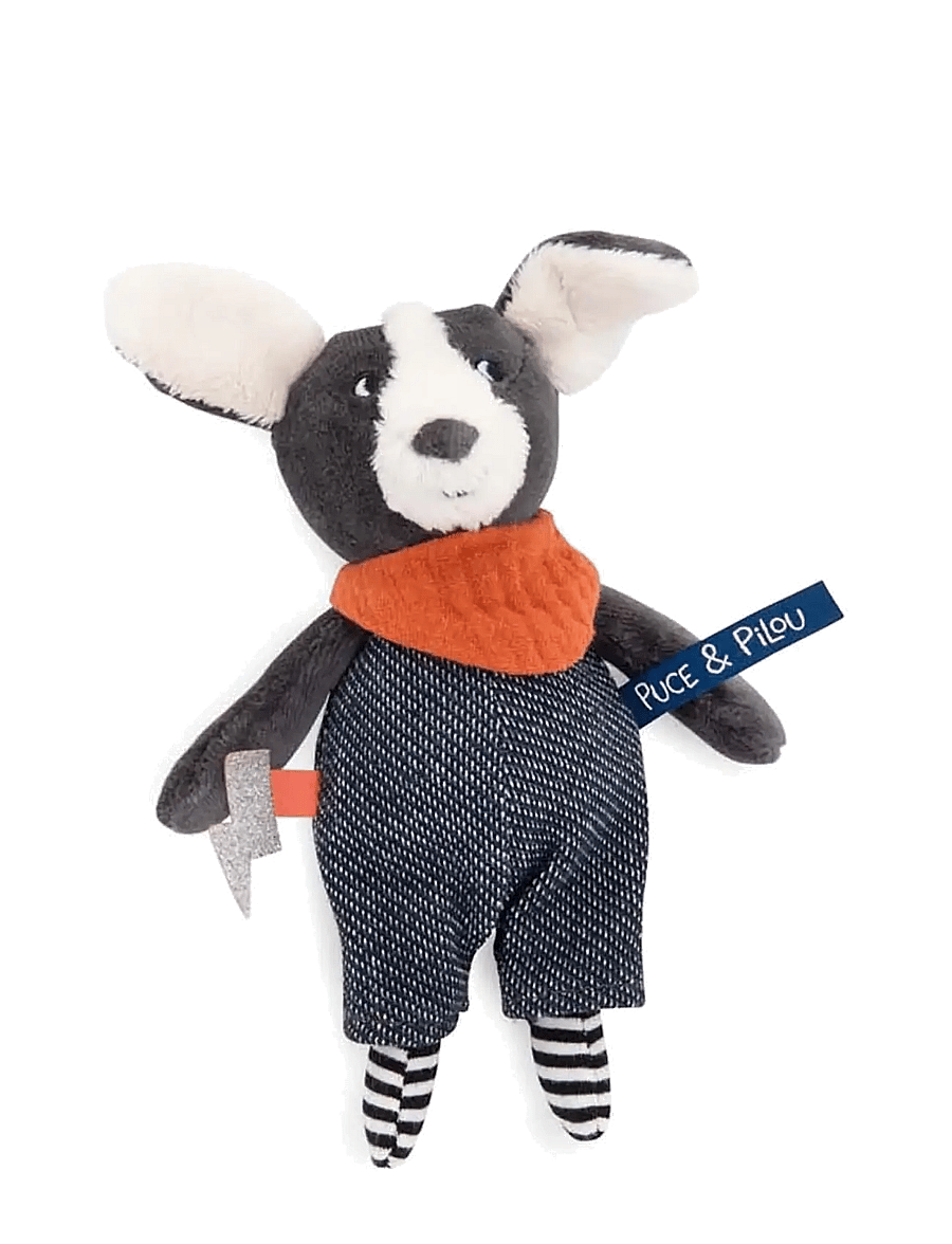 Moulin Roty - Puce the Dog 20 cm - Puce & Pilou - mjukisdjur - blue - 0