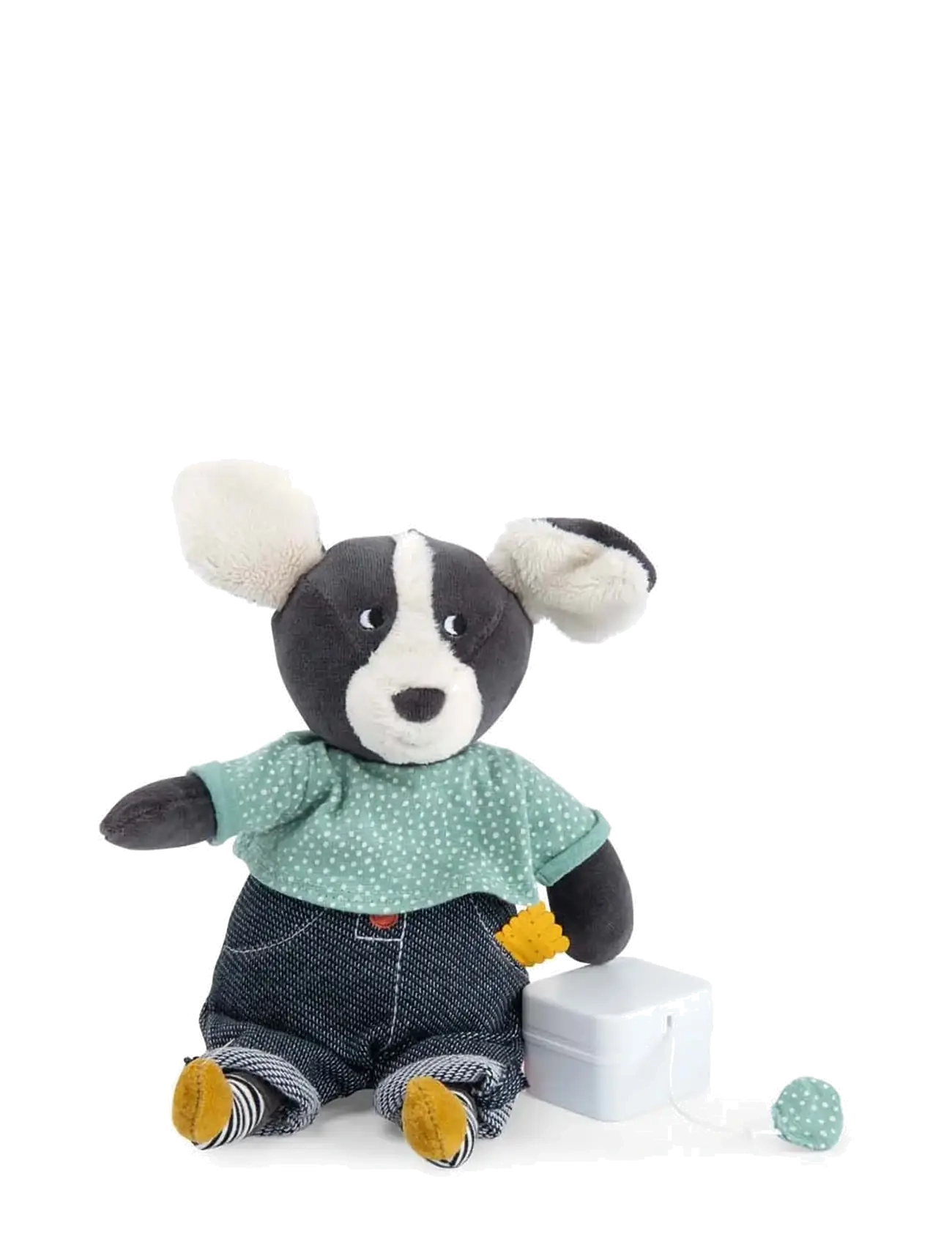 Moulin Roty - Musical Plush - Puce the Dog 27 cm - Puce & Pilou - musikalske plysdyr - multi - 3