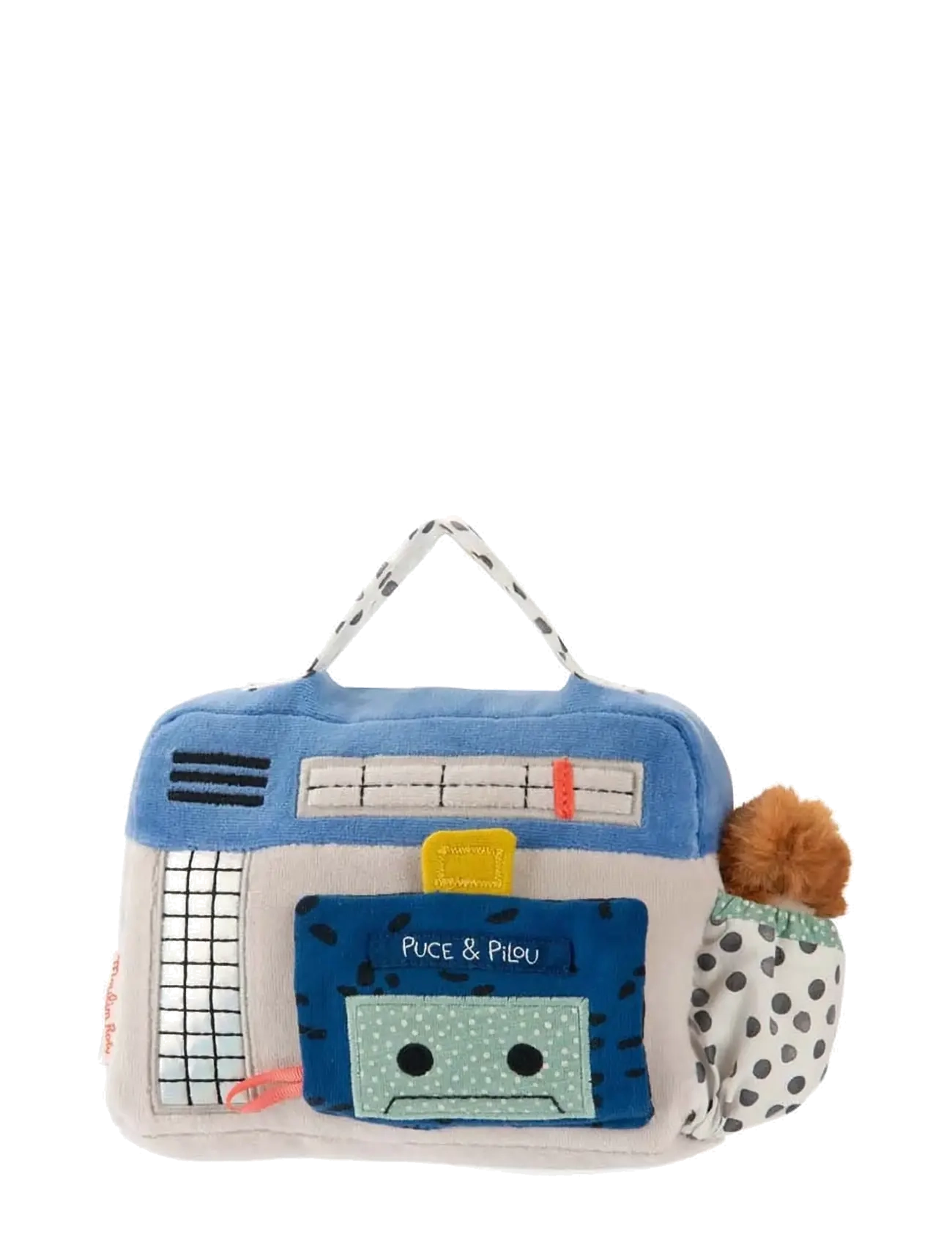 Moulin Roty Musical Plush Radio 22 Cm Puce & Pilou, Musical Plush Legetøj, Creme, Str: ONE SIZE