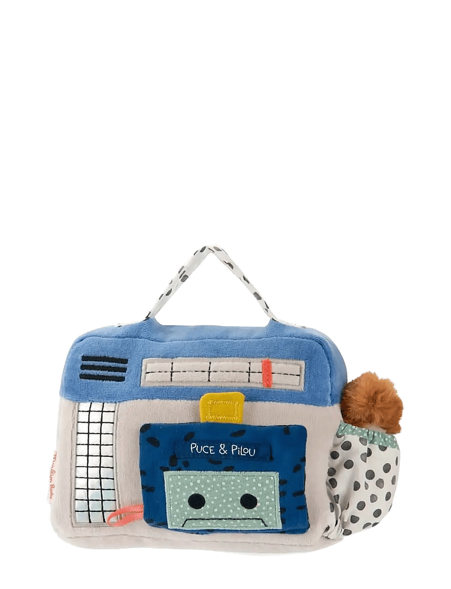 Moulin Roty - Musical Plush - Radio 22 cm - Puce & Pilou - musikalske plysdyr - multi - 0