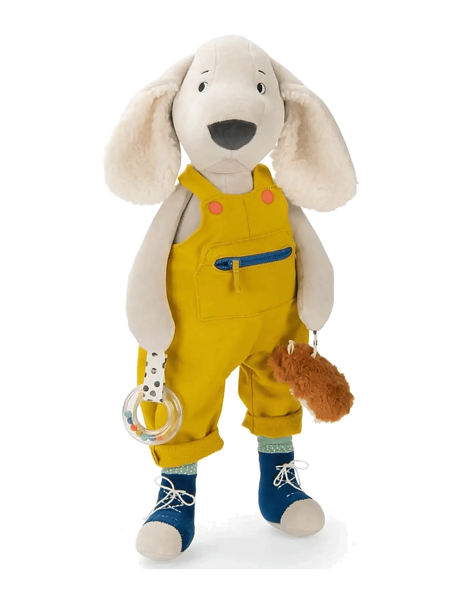 Moulin Roty - Activity Toy - Pilou the Dog 56 cm - Puce & Pilou - interaktivt legetøj - yellow - 0