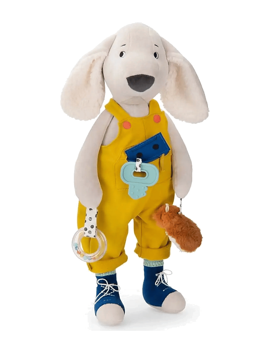 Moulin Roty - Activity Toy - Pilou the Dog 56 cm - Puce & Pilou - interaktivt legetøj - yellow - 2
