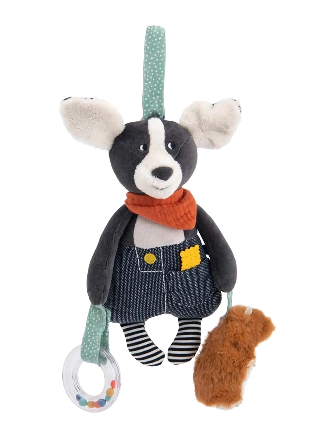 Moulin Roty Hanging Activity Toy - Puce the Dog - Puce & Pilou - STEAM-legetøj - DARK GREY / grey