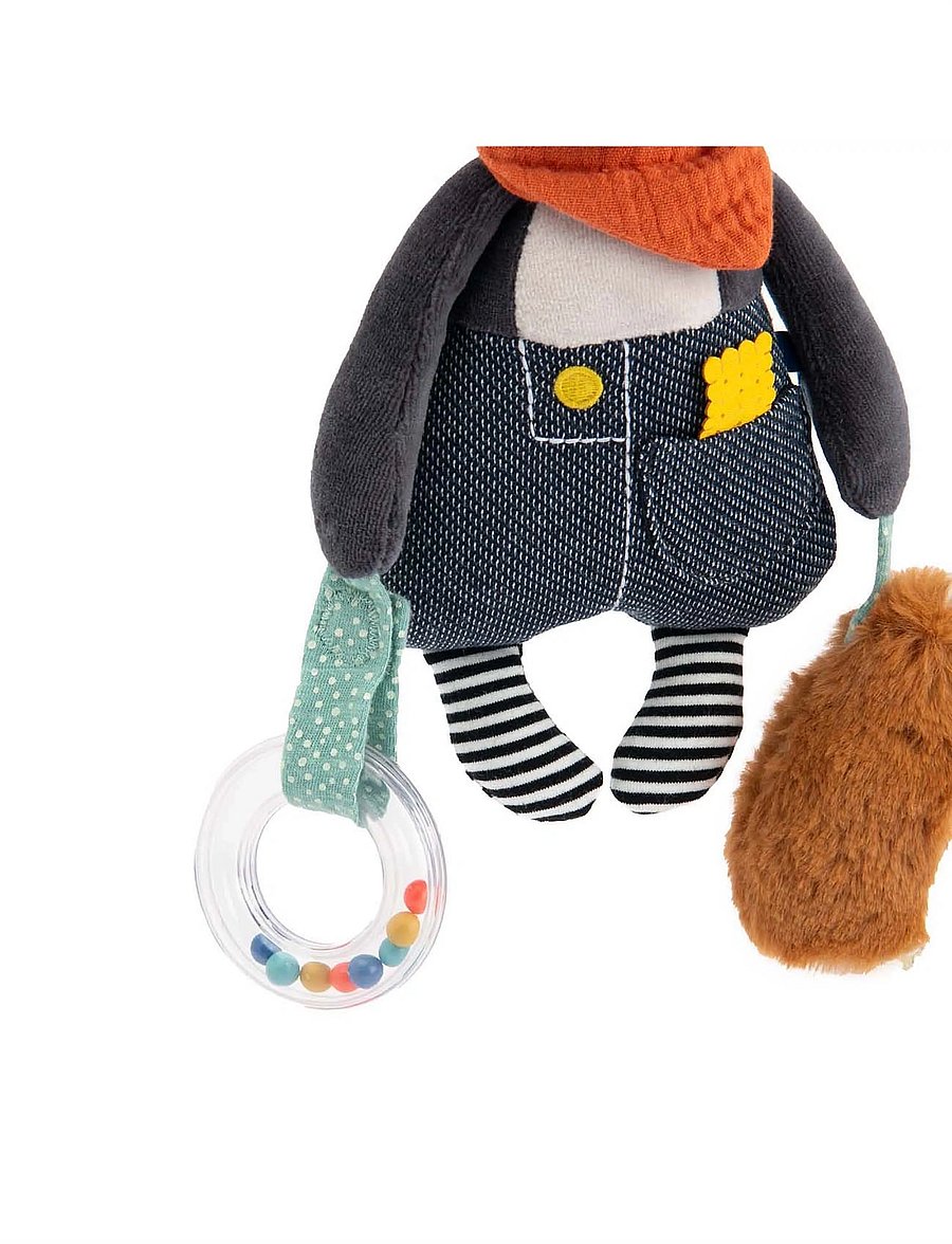 Moulin Roty - Hanging Activity Toy - Puce the Dog - Puce & Pilou - interaktiva leksaker - dark grey - 1
