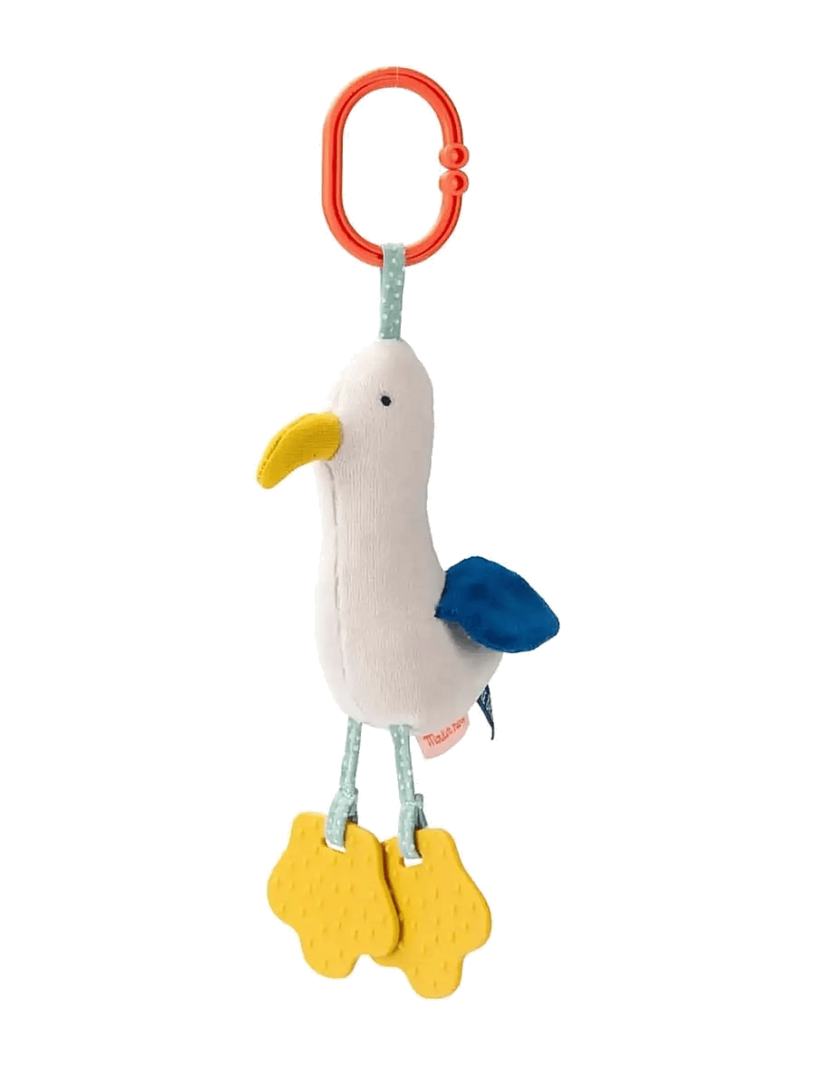 Moulin Roty - Hanging Activity Toy - Marco the Seagull - Puce & Pilou - interaktivt legetøj - white - 0