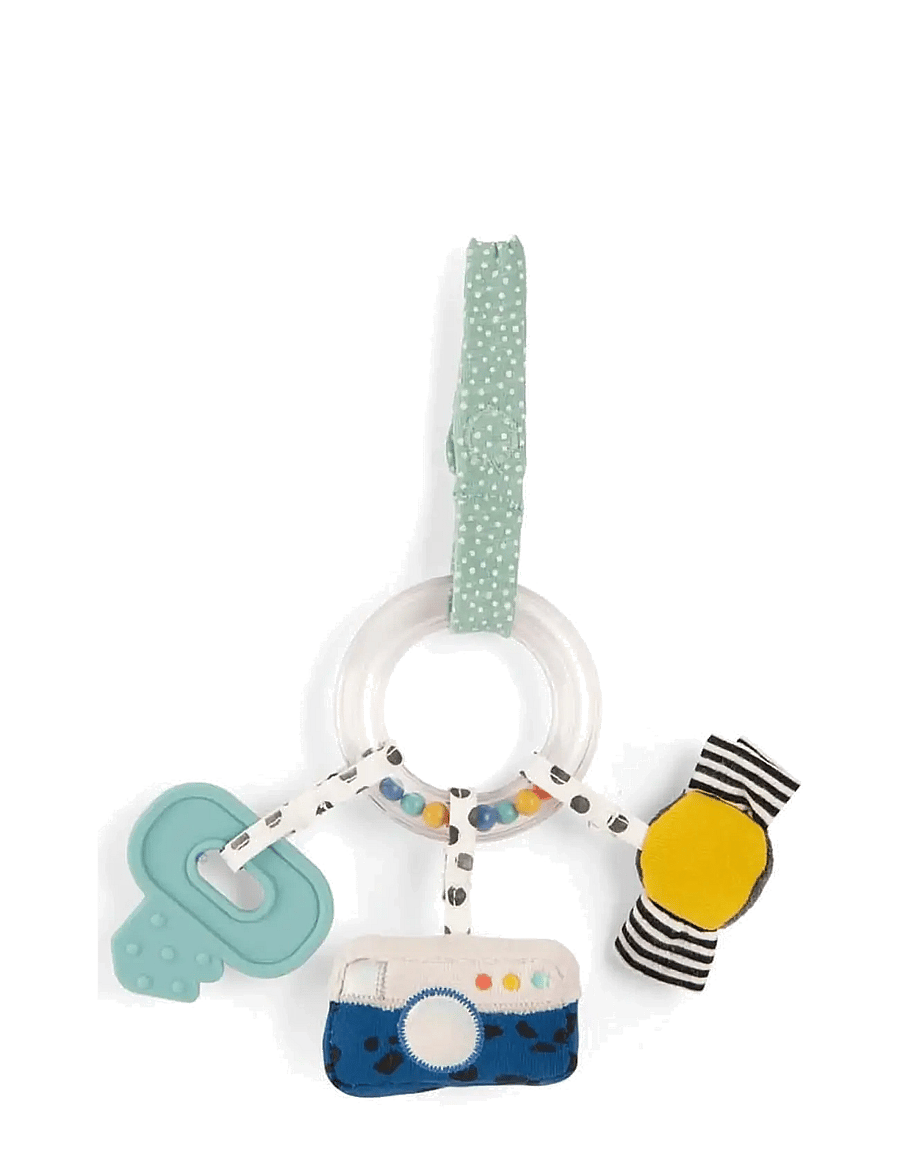 Moulin Roty - Activity Toy - Ring with Teether - Puce & Pilou - tanntöku leikföng - multi - 0