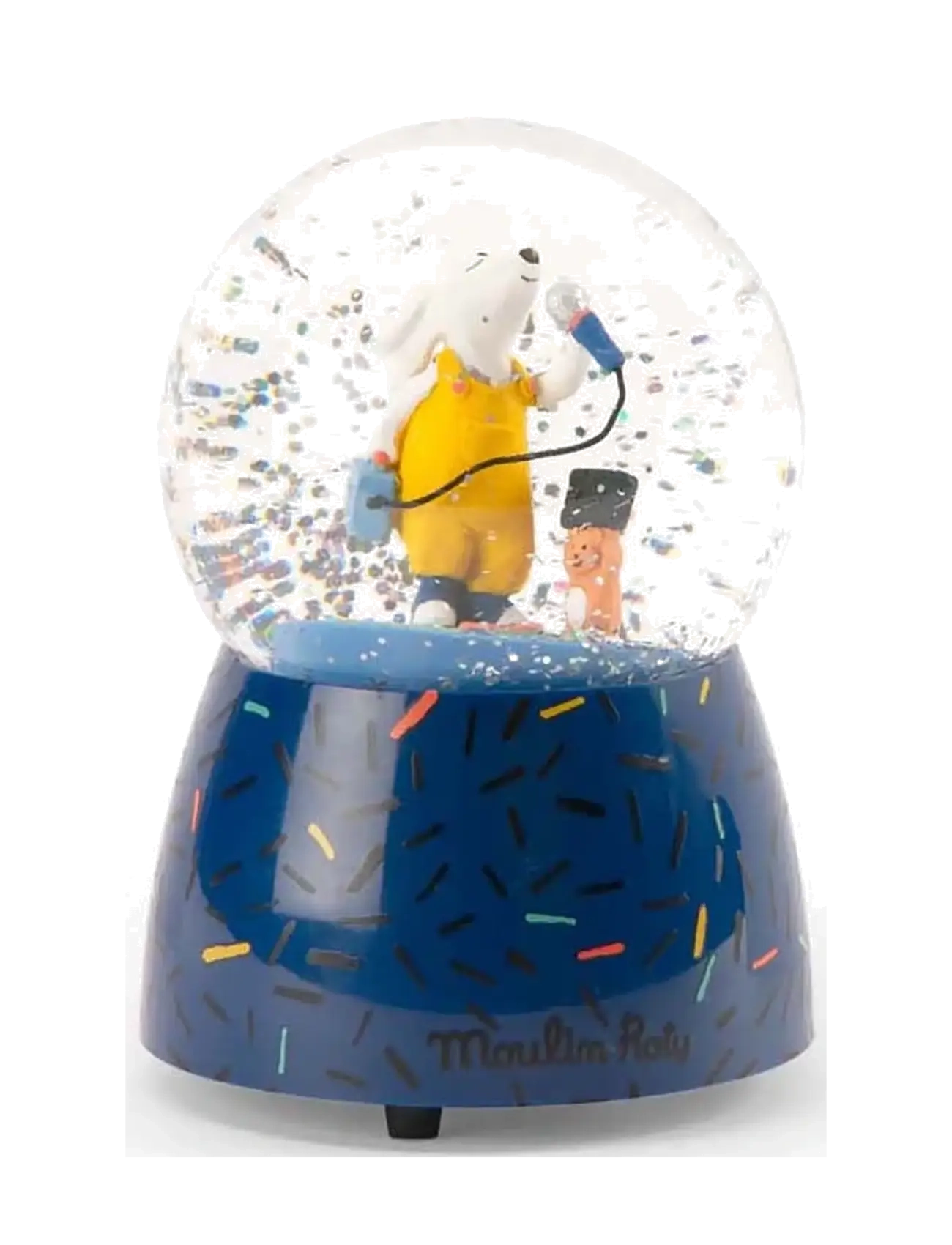 Moulin Roty Musical Snow Globe - Pilou the Dog - Puce & Pilou - Back to school - BLUE / blue