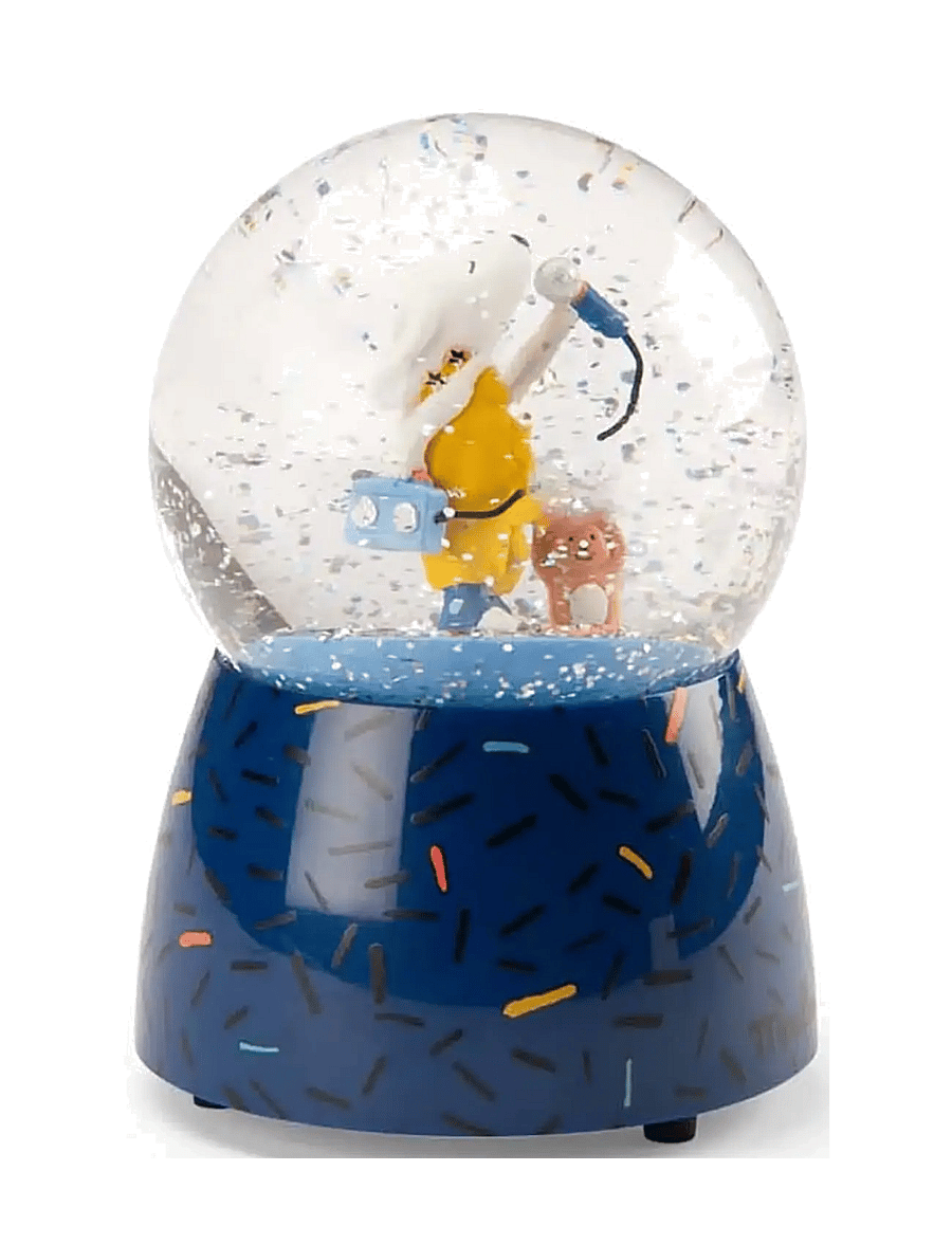 Moulin Roty - Musical Snow Globe - Pilou the Dog - Puce & Pilou - dekorationsdetaljer - blue - 1