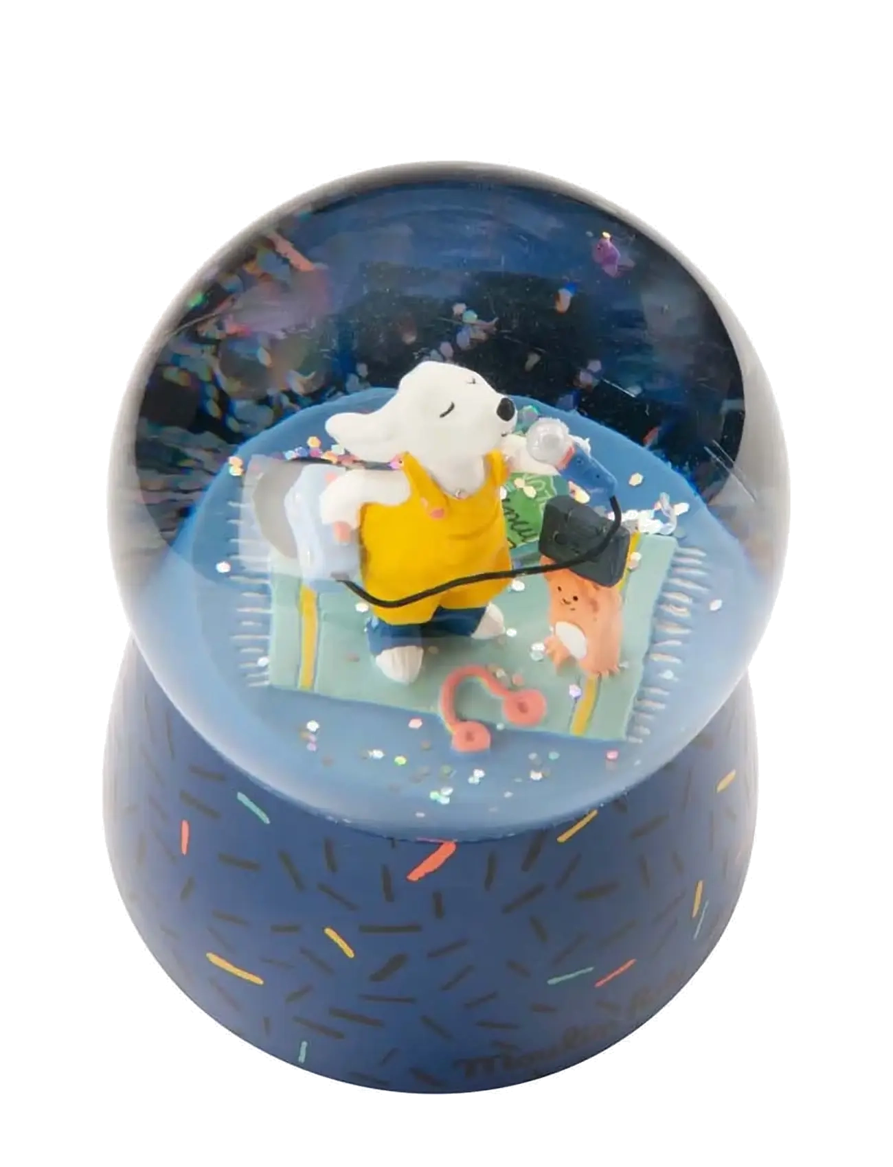 Moulin Roty - Musical Snow Globe - Pilou the Dog - Puce & Pilou - dekorativt tilbehør - blue - 2