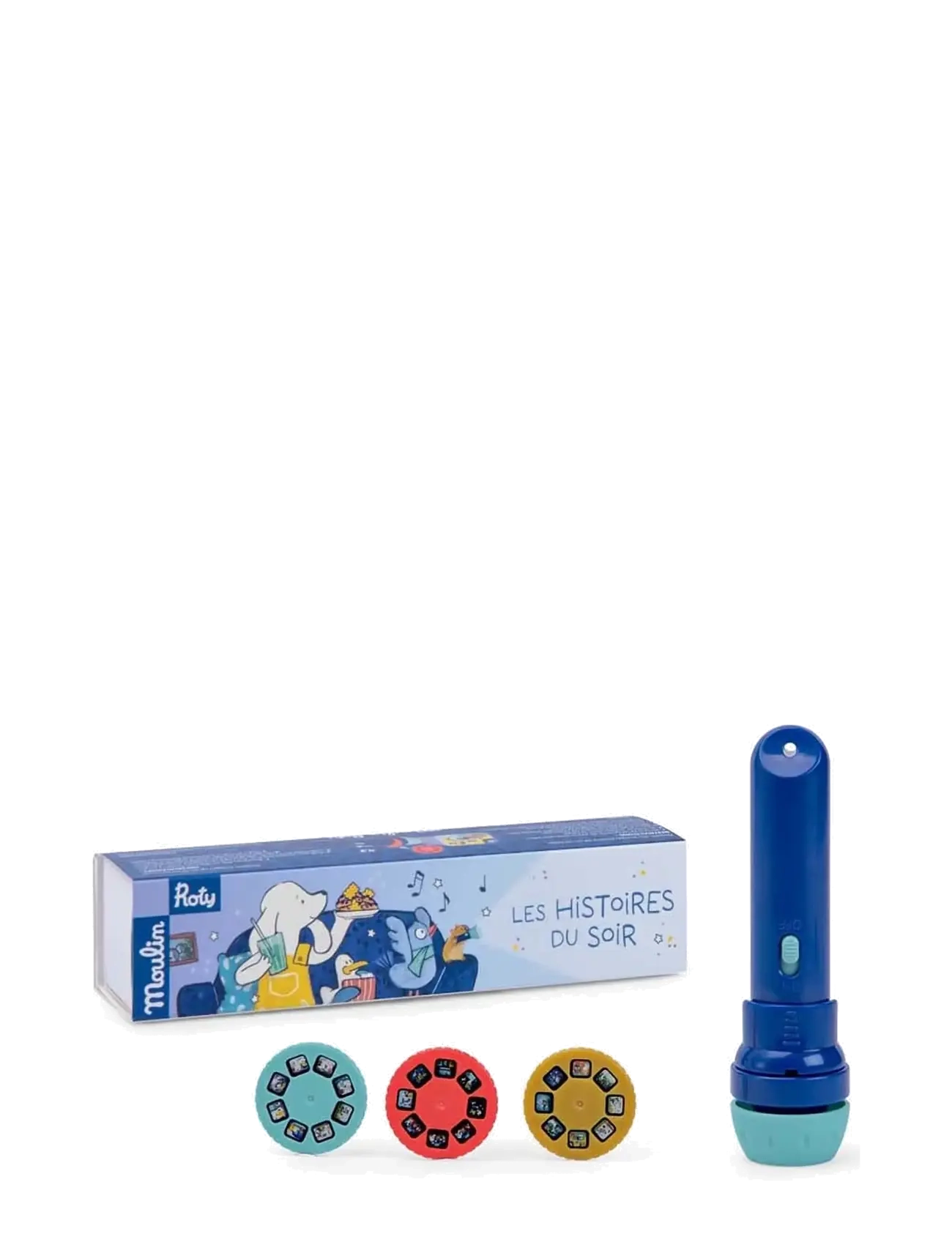 Moulin Roty Storybook Torch - Puce & Pilou (EN-FR) - Accessories - BLUE / blue