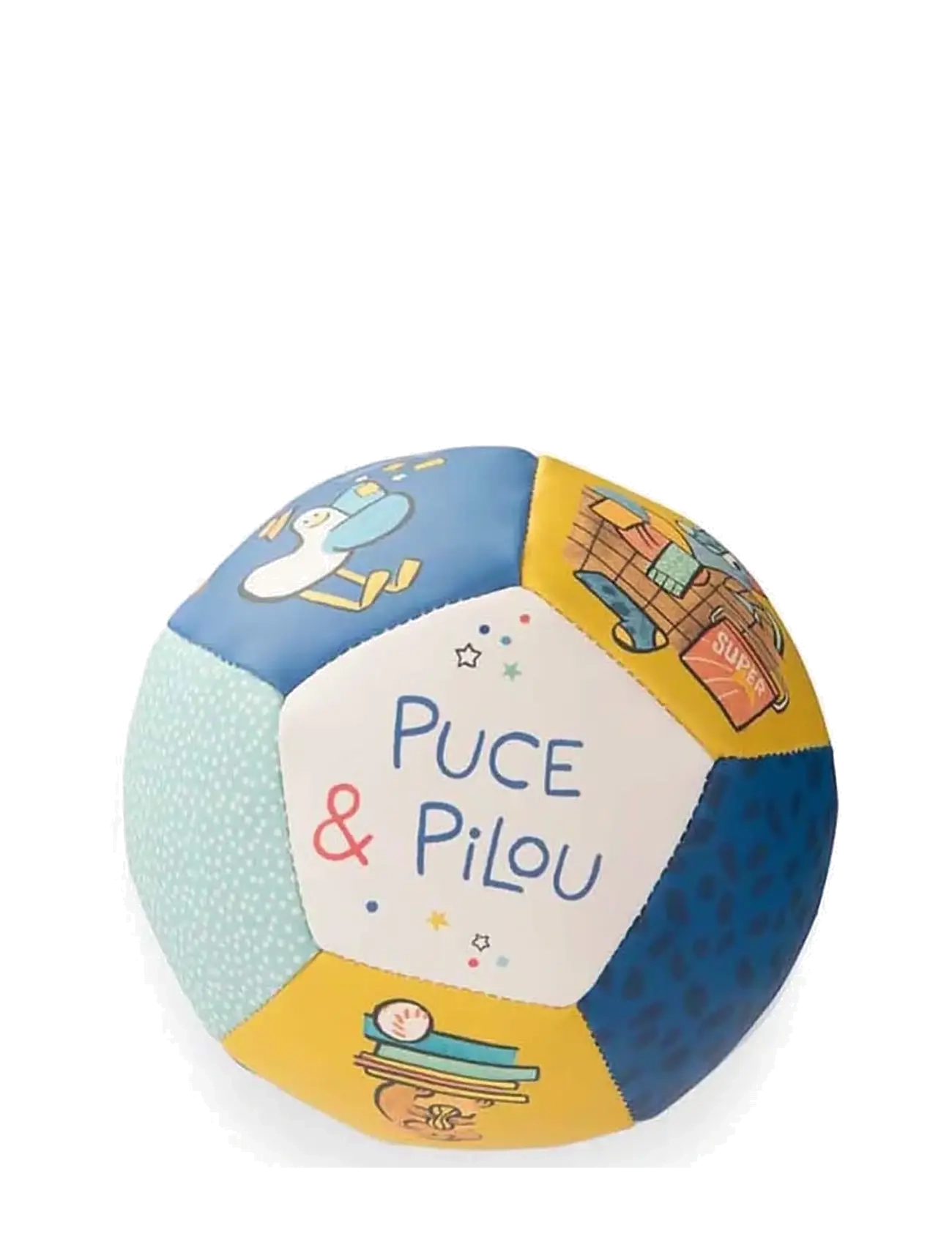 Moulin Roty Soft Ball Puce & Pilou, One Size, White, Educational Legetøj > Interactive Legetøj, Børn