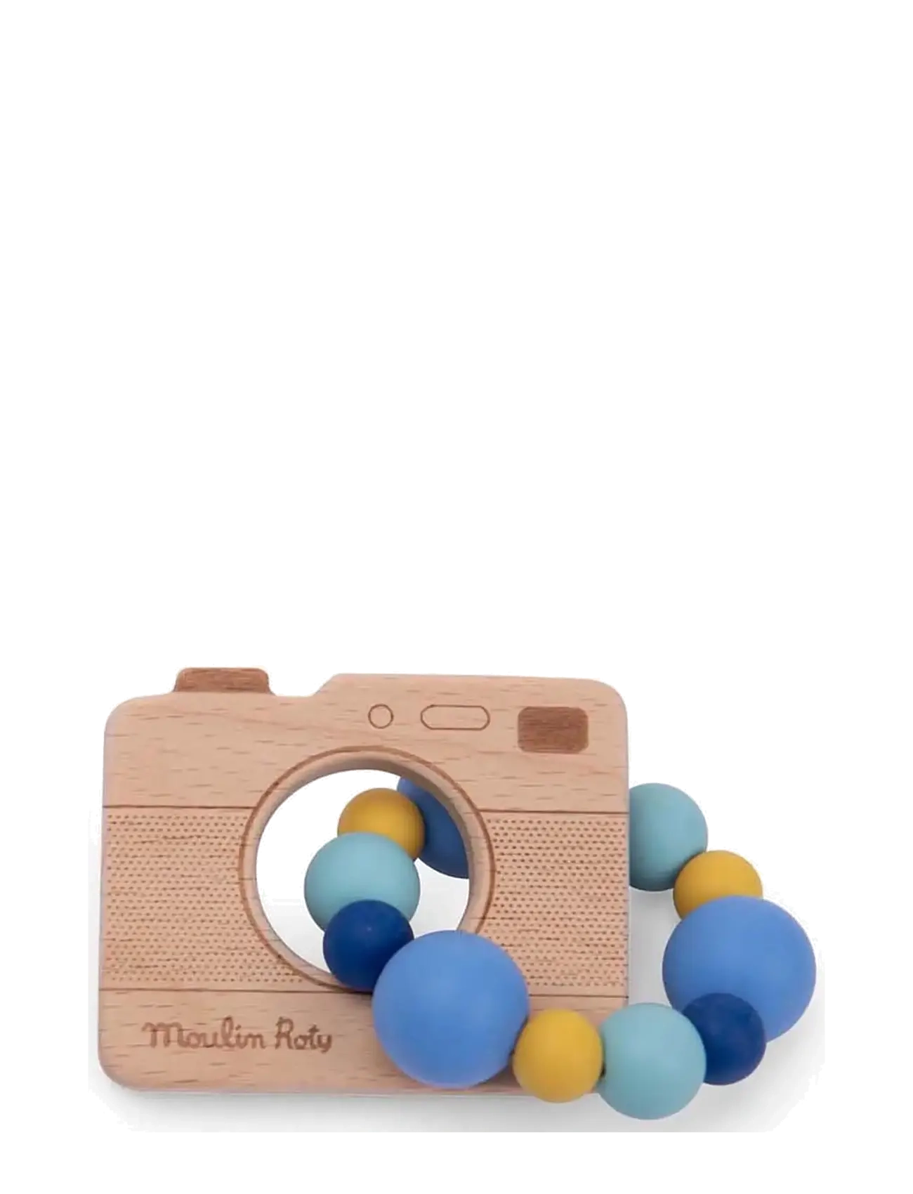 Moulin Roty Rattle With Teether Camera Puce & Pilou, Børn, Teething Legetøj, Beige, Str: ONE SIZE