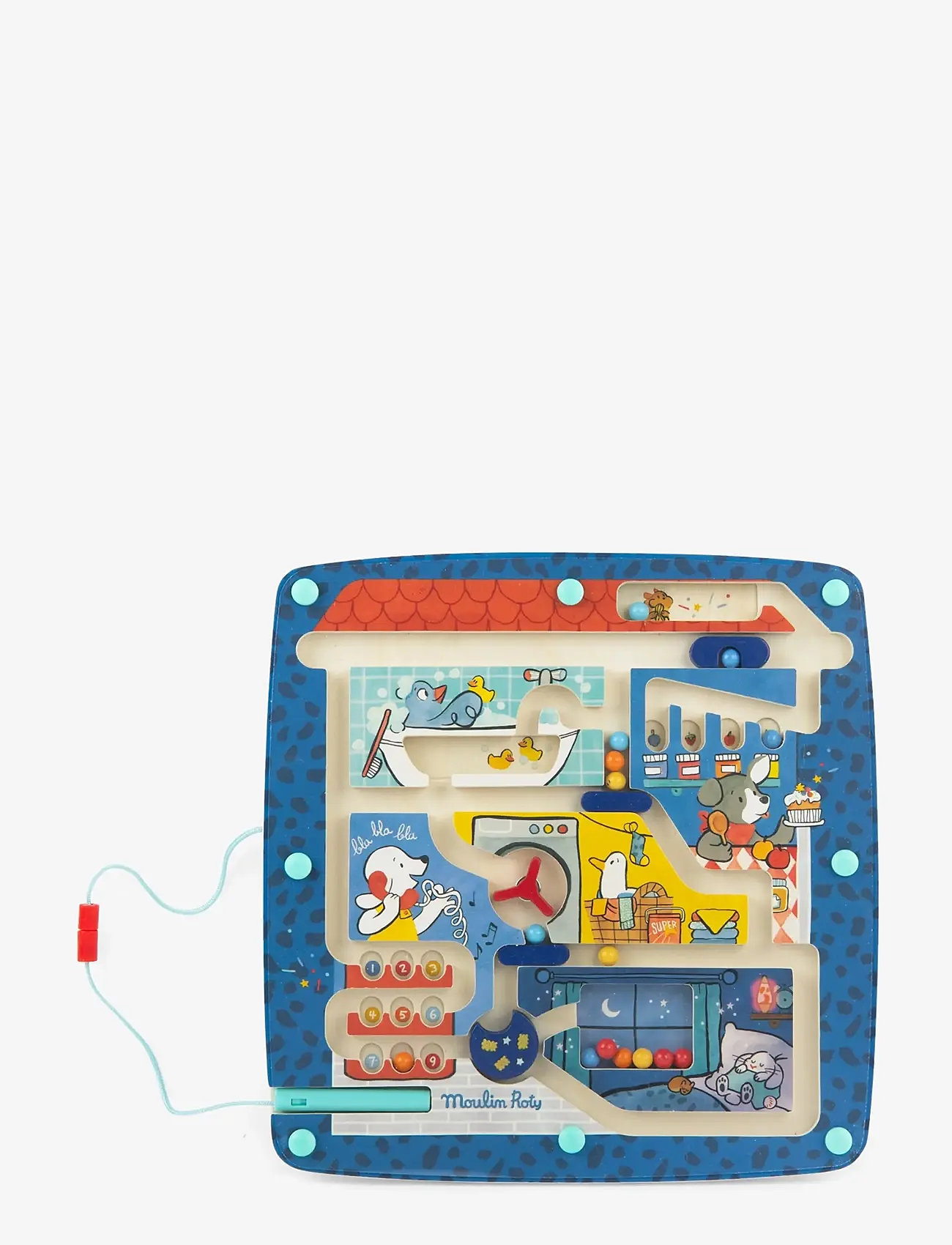 Moulin Roty - Magnetic Maze - Puce & Pilou - interaktivt legetøj - blue - 1