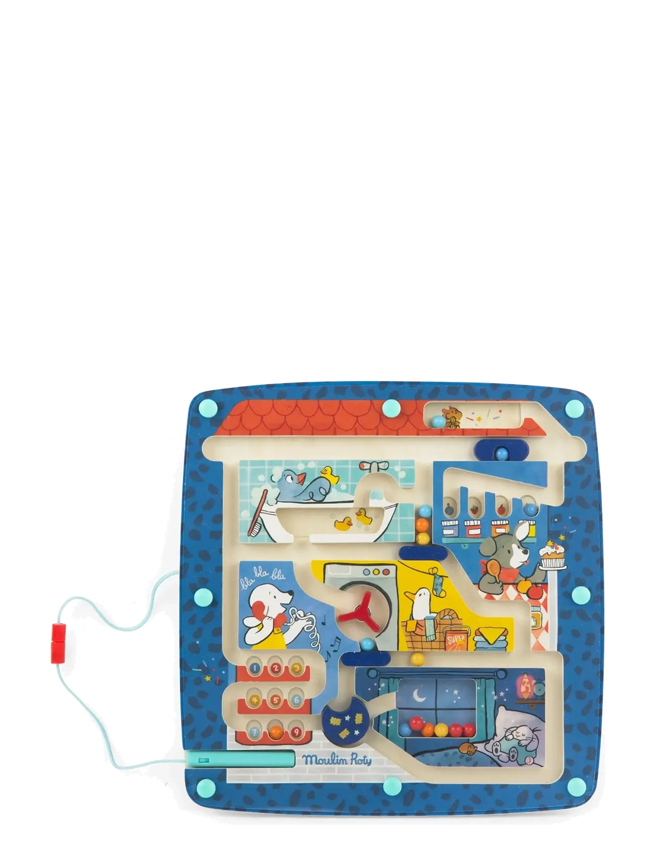 Moulin Roty - Magnetic Maze - Puce & Pilou - interaktiva leksaker - blue - 1
