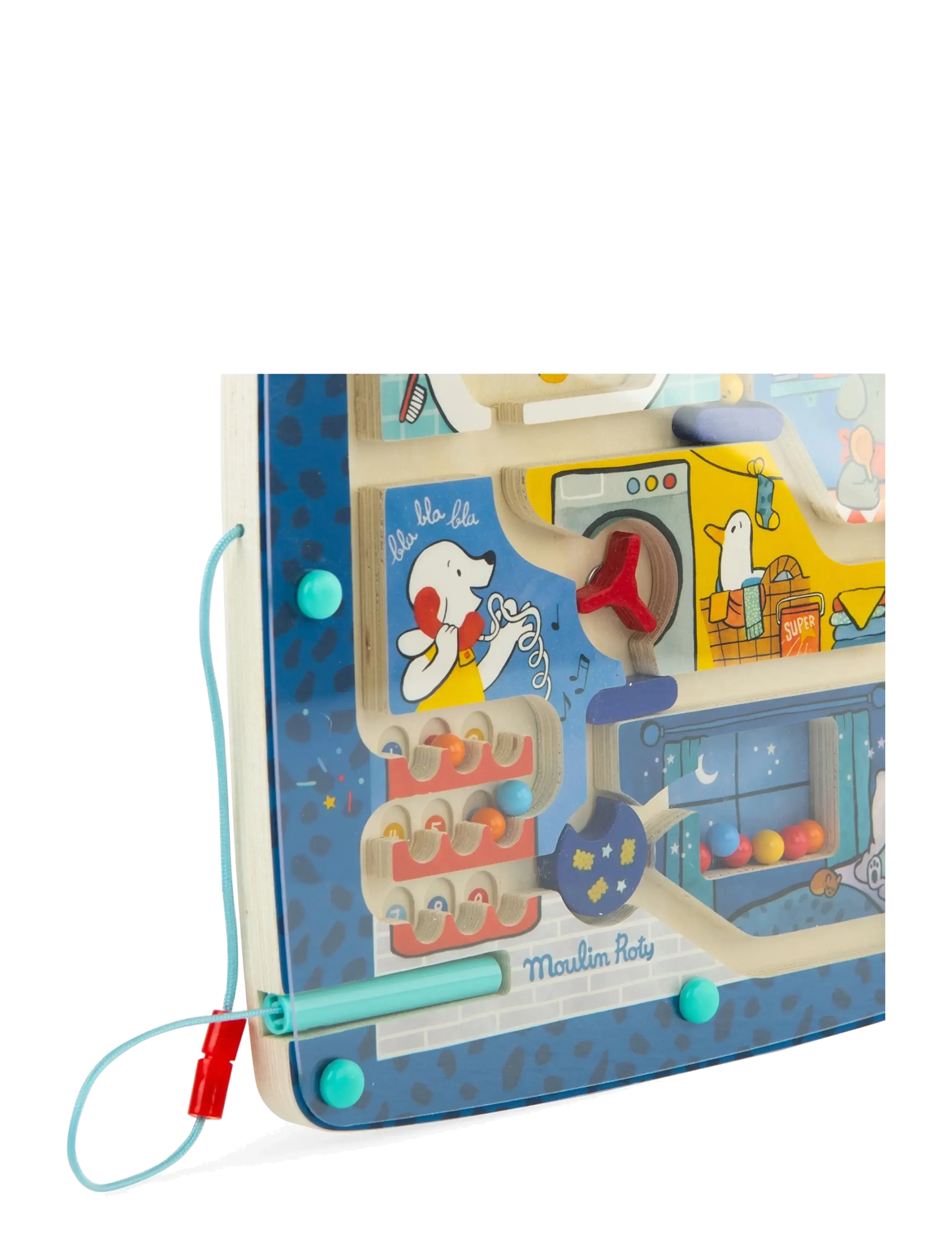 Moulin Roty - Magnetic Maze - Puce & Pilou - interaktiva leksaker - blue - 2