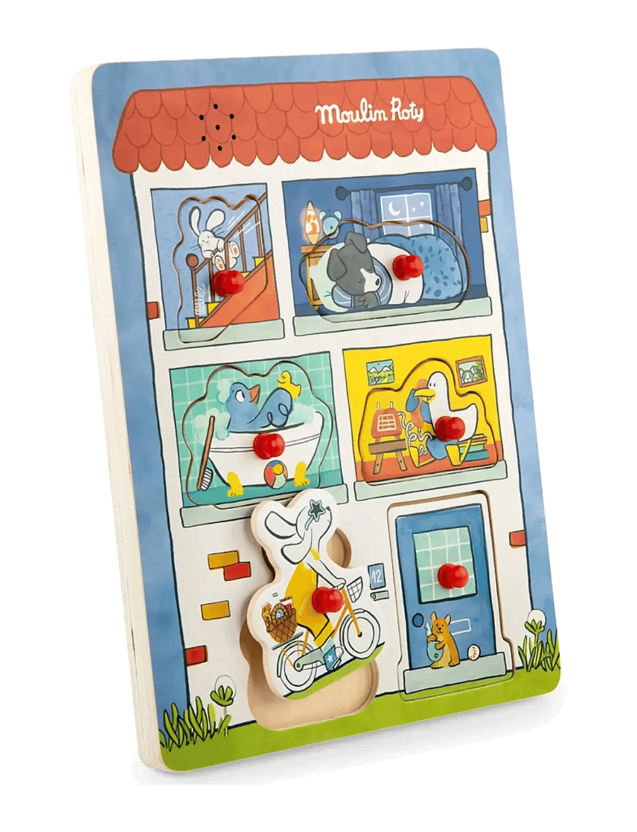 Moulin Roty - Peg Puzzle with Sound 6 pcs - Puce & Pilou - knoppussel - multi - 2