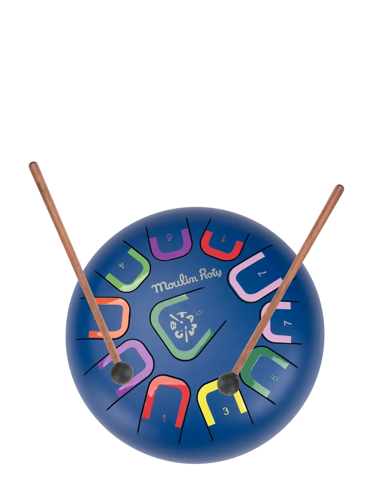 Moulin Roty Tongue Drum - Large - Puce & Pilou, One Size, Blue, Legetøj > Musical Instruments, Børn