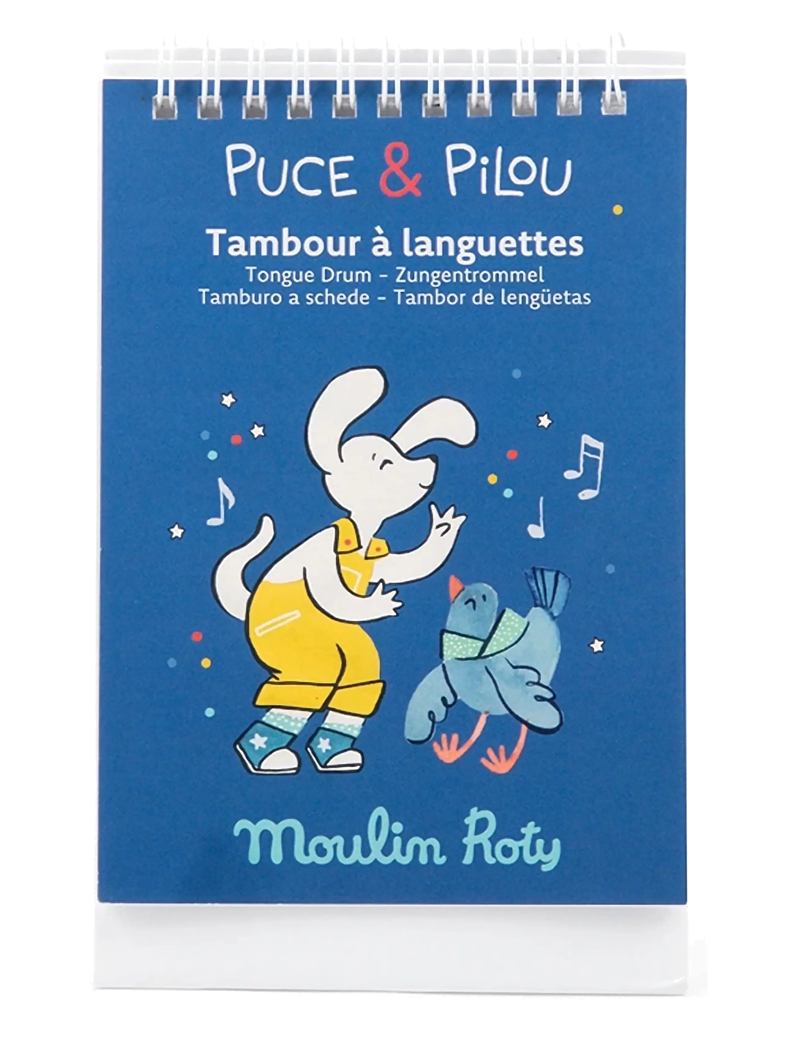 Moulin Roty - Tongue Drum - large - Puce & Pilou - musikinstrumenter - blue - 3