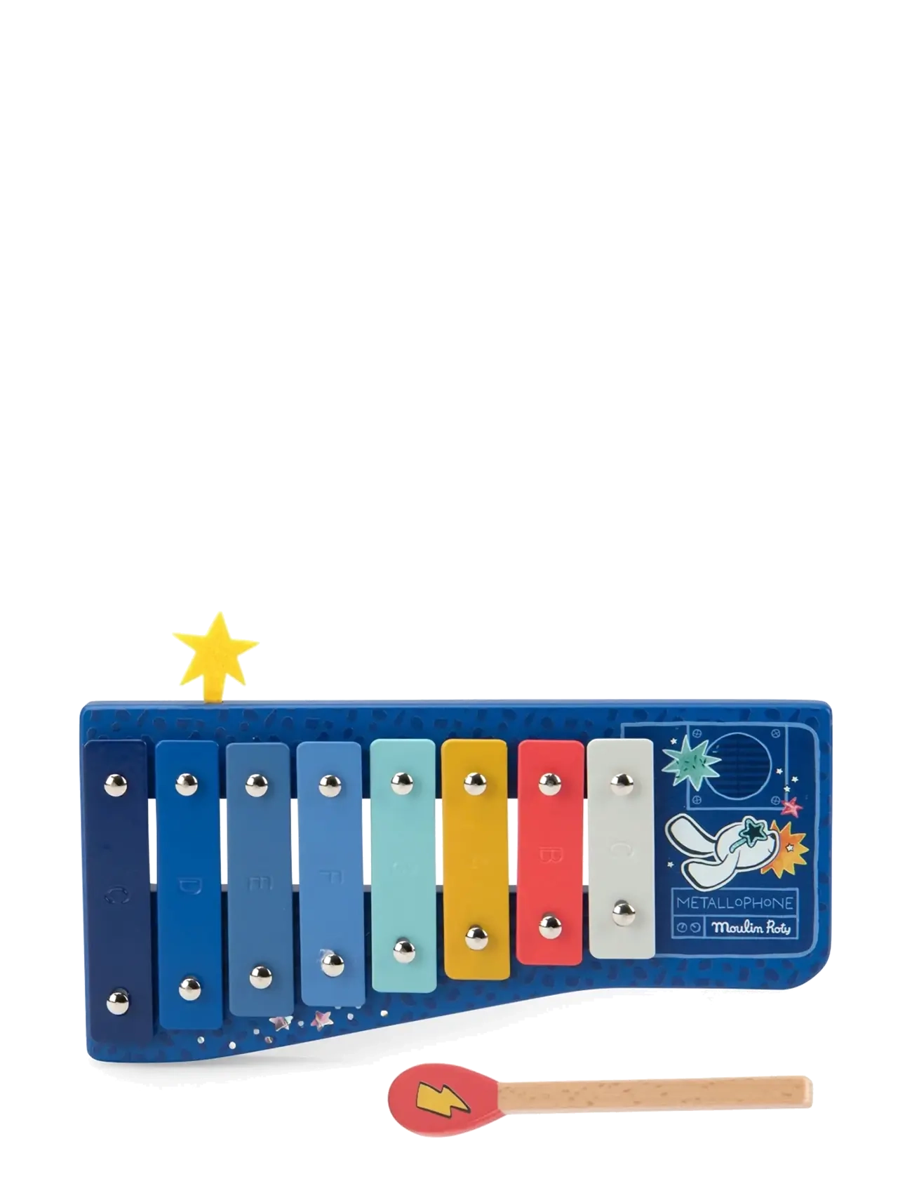 Moulin Roty Xylophone - Puce & Pilou, One Size, Blue, Legetøj > Musical Instruments, Børn