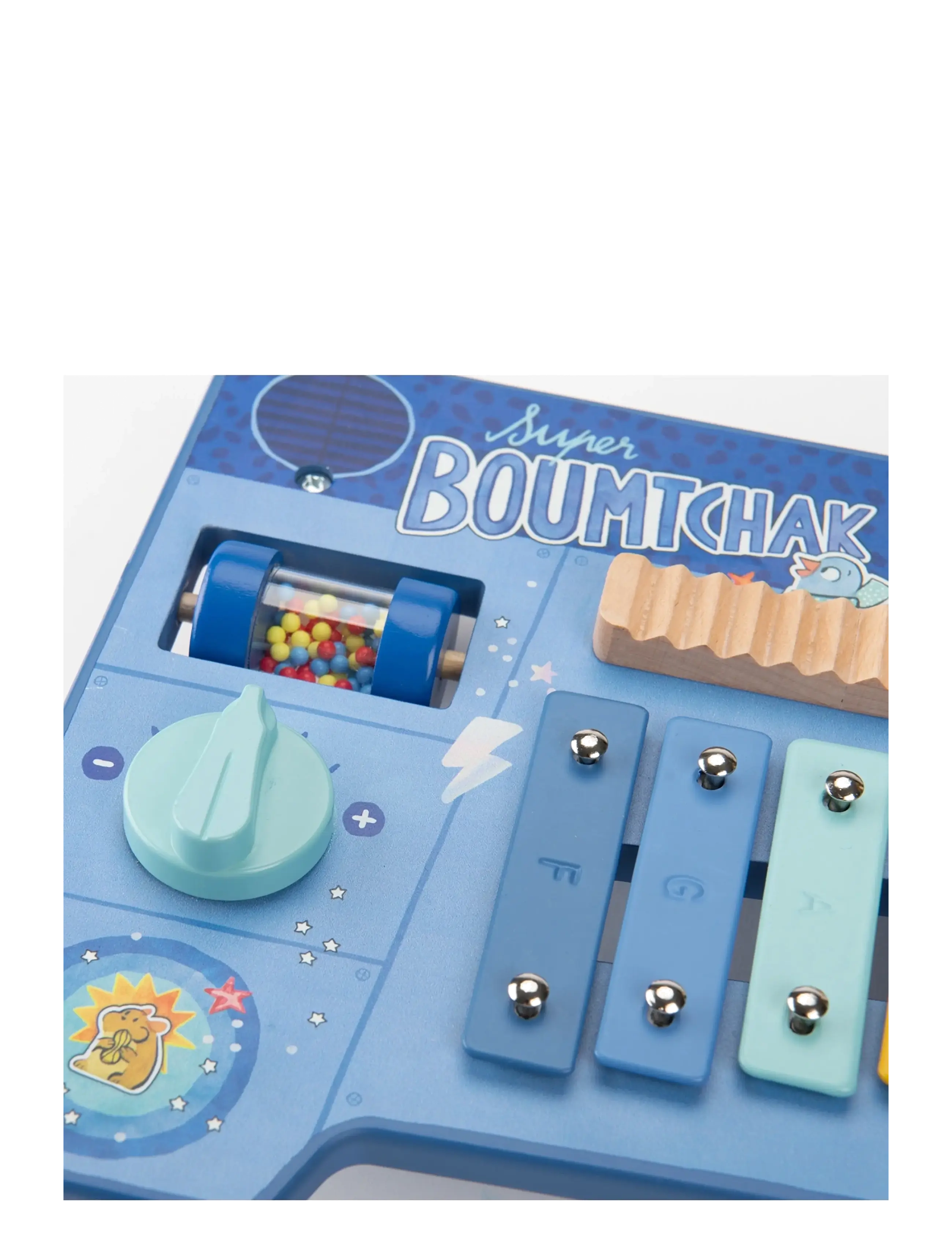 Moulin Roty - Musical Table with 7 Activities - Puce & Pilou - blue - 3