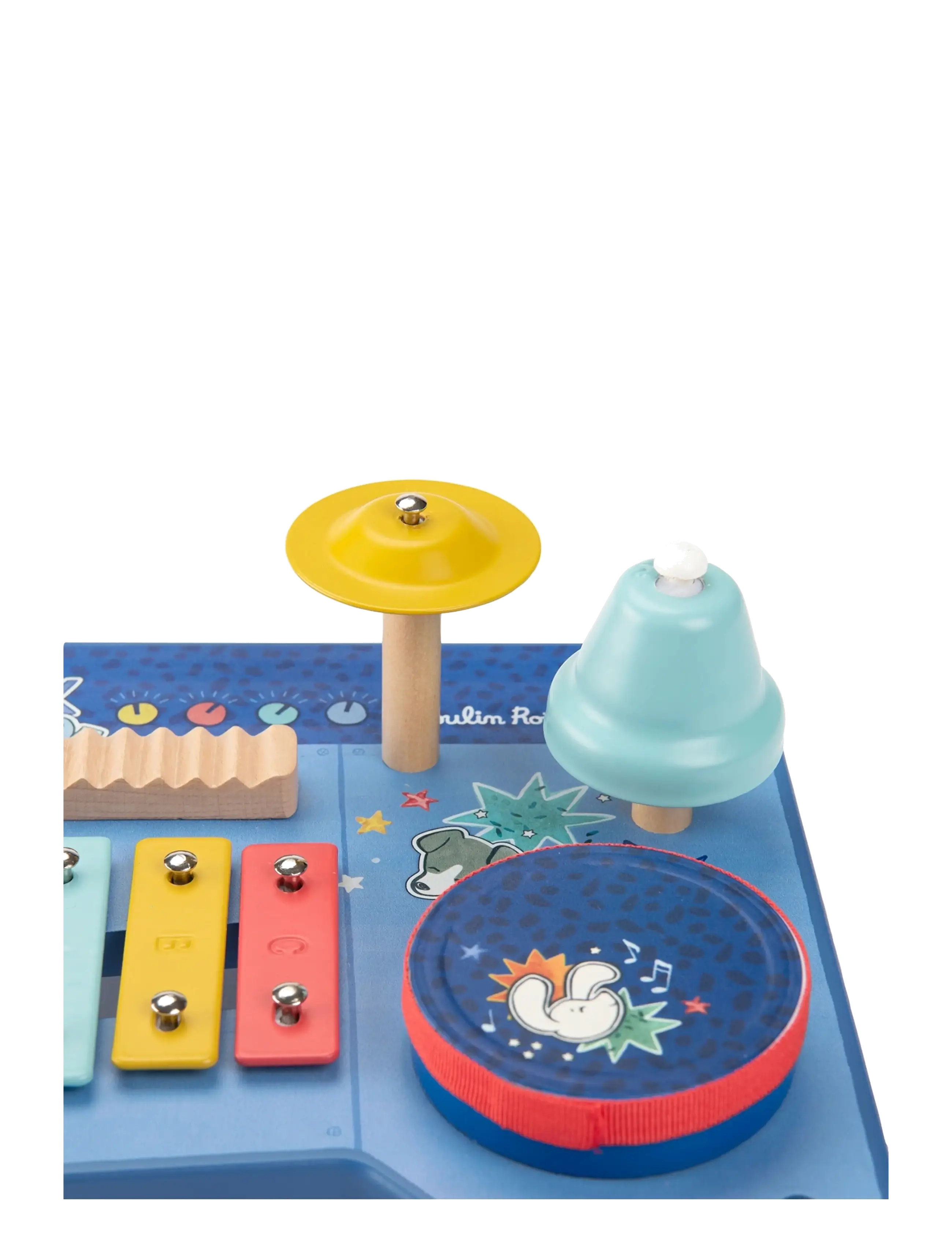 Moulin Roty - Musical Table with 7 Activities - Puce & Pilou - blue - 4