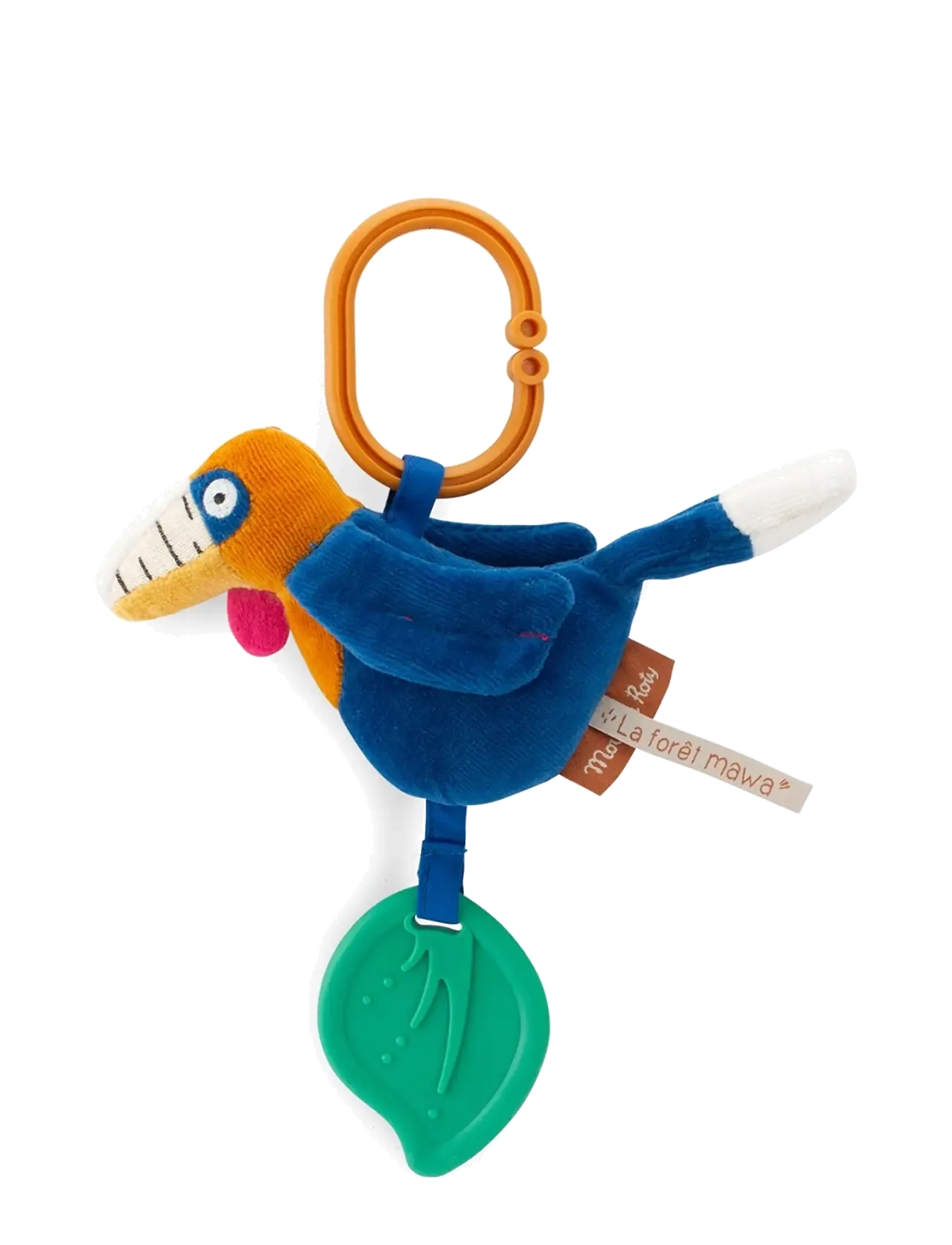 Moulin Roty Hanging Activity Plush - Litchi the Hornbill - La forêt Mawa - Speldosor - BLUE / blue