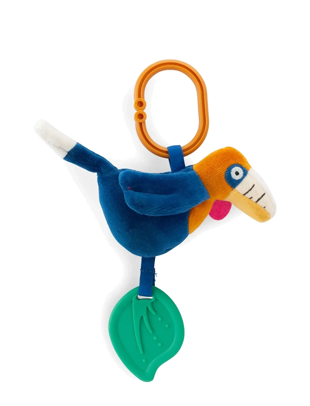 Moulin Roty - Hanging Activity Plush - Litchi the Hornbill - La forêt Mawa - musikalske plysdyr - blue - 2