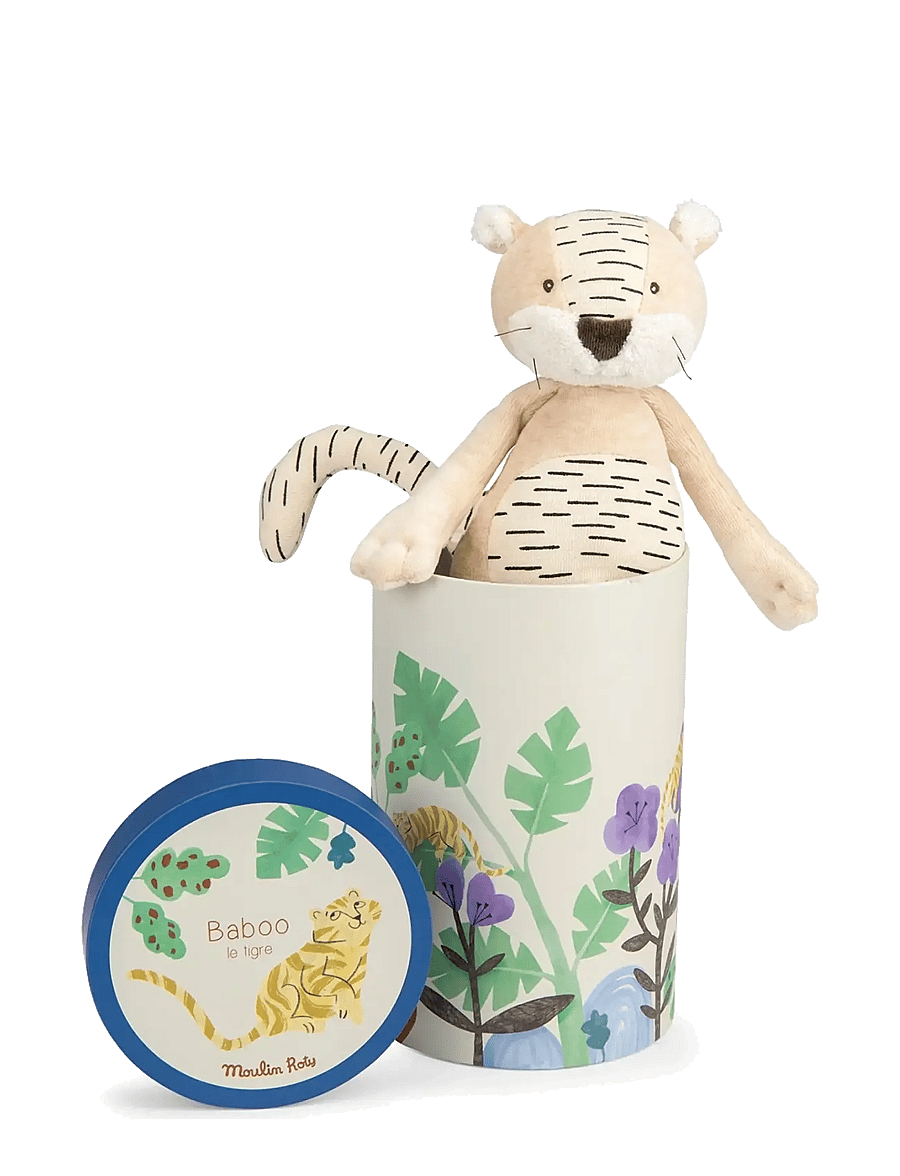 Moulin Roty - Plush Animal - Baboo the Tiger 34 cm - La forêt Mawa - mjukisdjur - cream - 1