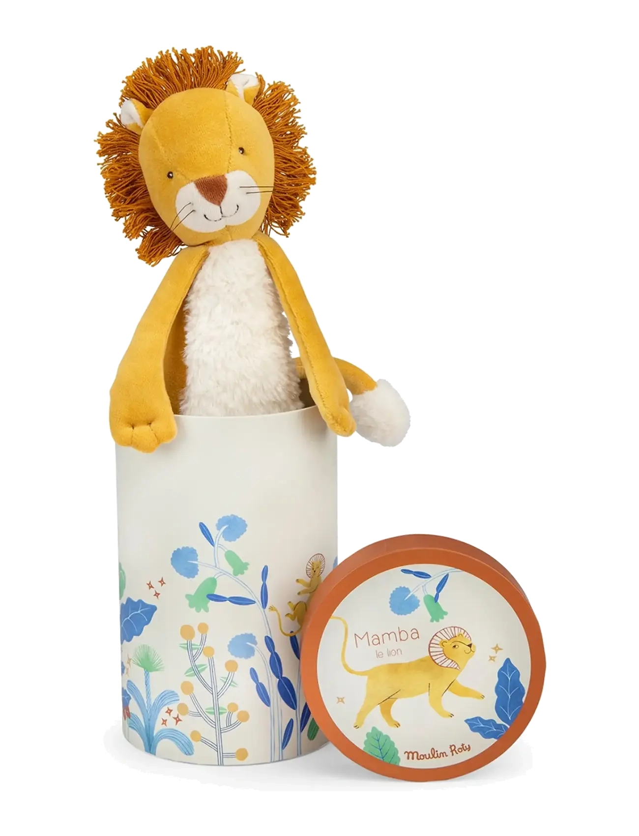 Moulin Roty Plush Animal - Mamba The Lion 34 cm - La Forêt Mawa, One Size, Orange, Soft Legetøj > Stuffed Animals, Børn