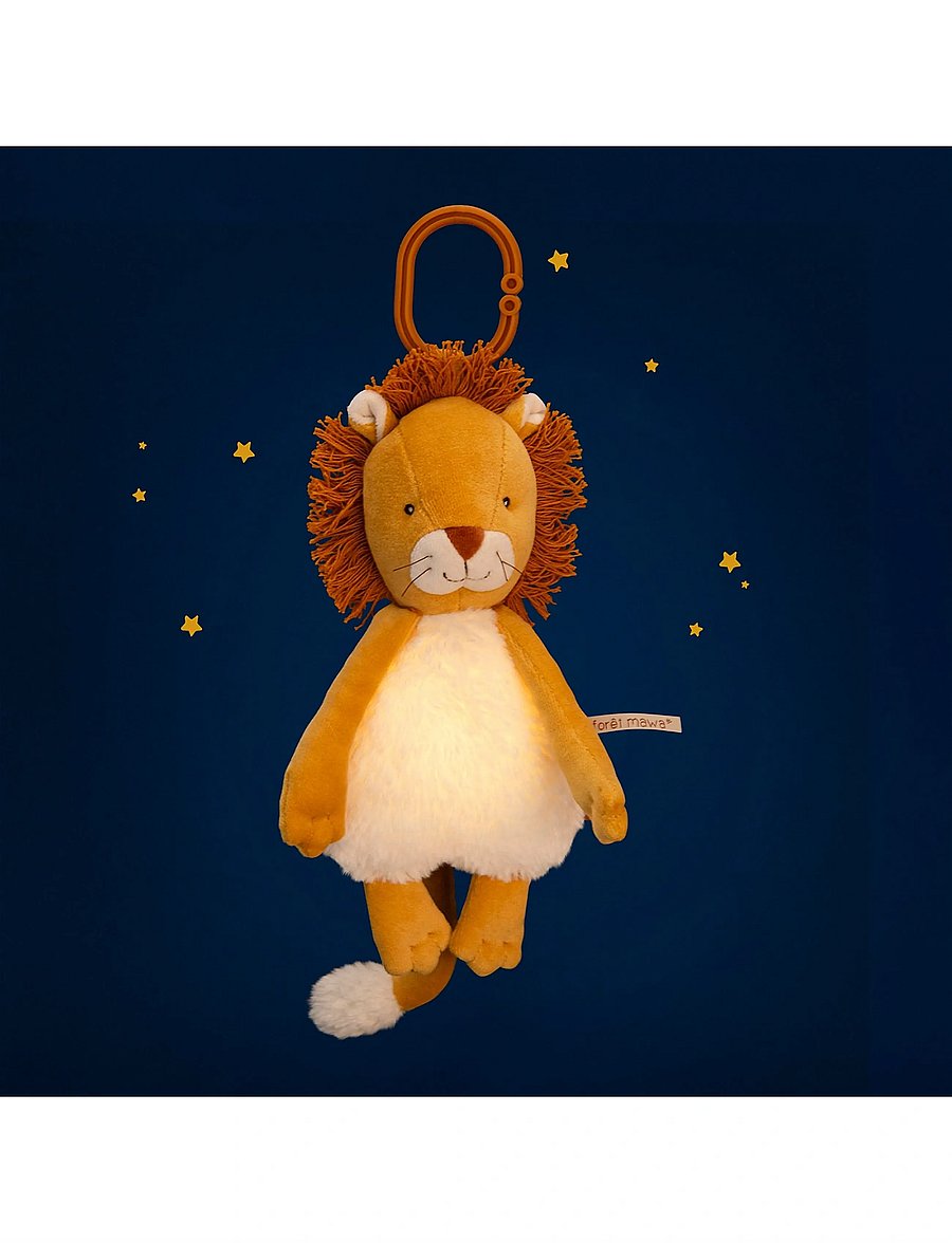 Moulin Roty - Plush Animal - Light-up Lion - La forêt Mawa - mjukisdjur - orange - 0