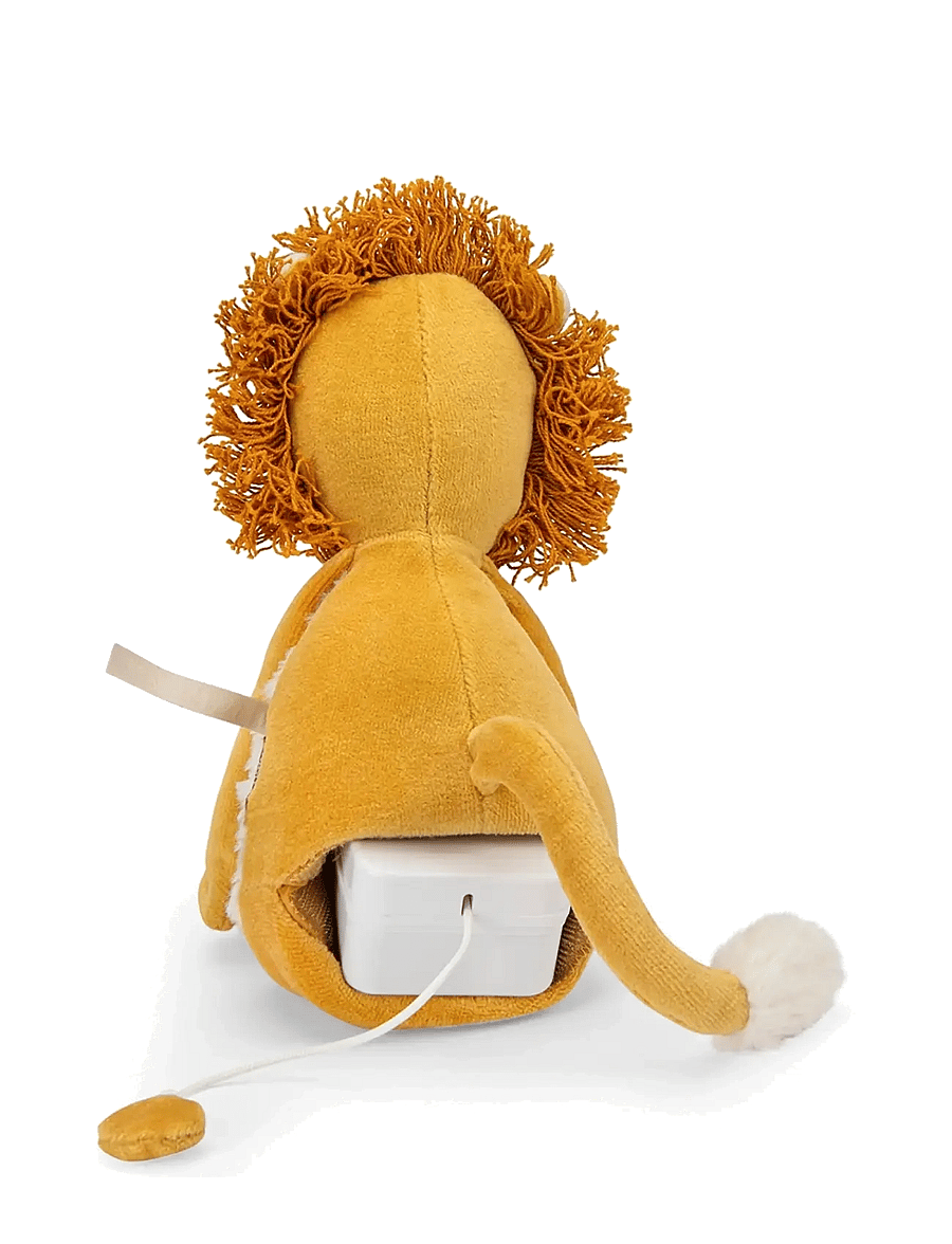 Moulin Roty - Musical Plush - Mamba the Lion 27 cm - La forêt Mawa - musikalske plysdyr - orange - 2
