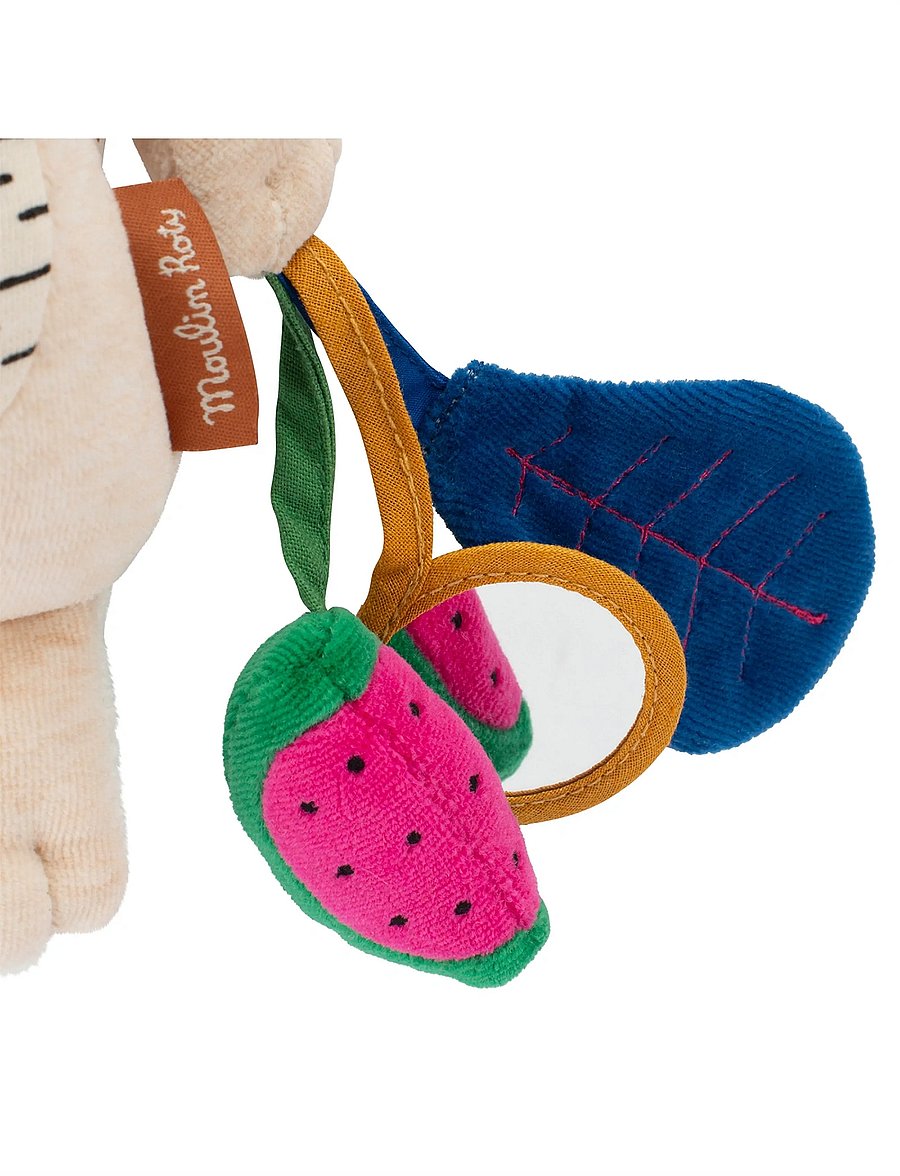 Moulin Roty - Hanging Activity Plush - Baboo the Tiger 26 cm - La forêt Mawa - interaktiva leksaker - white - 1