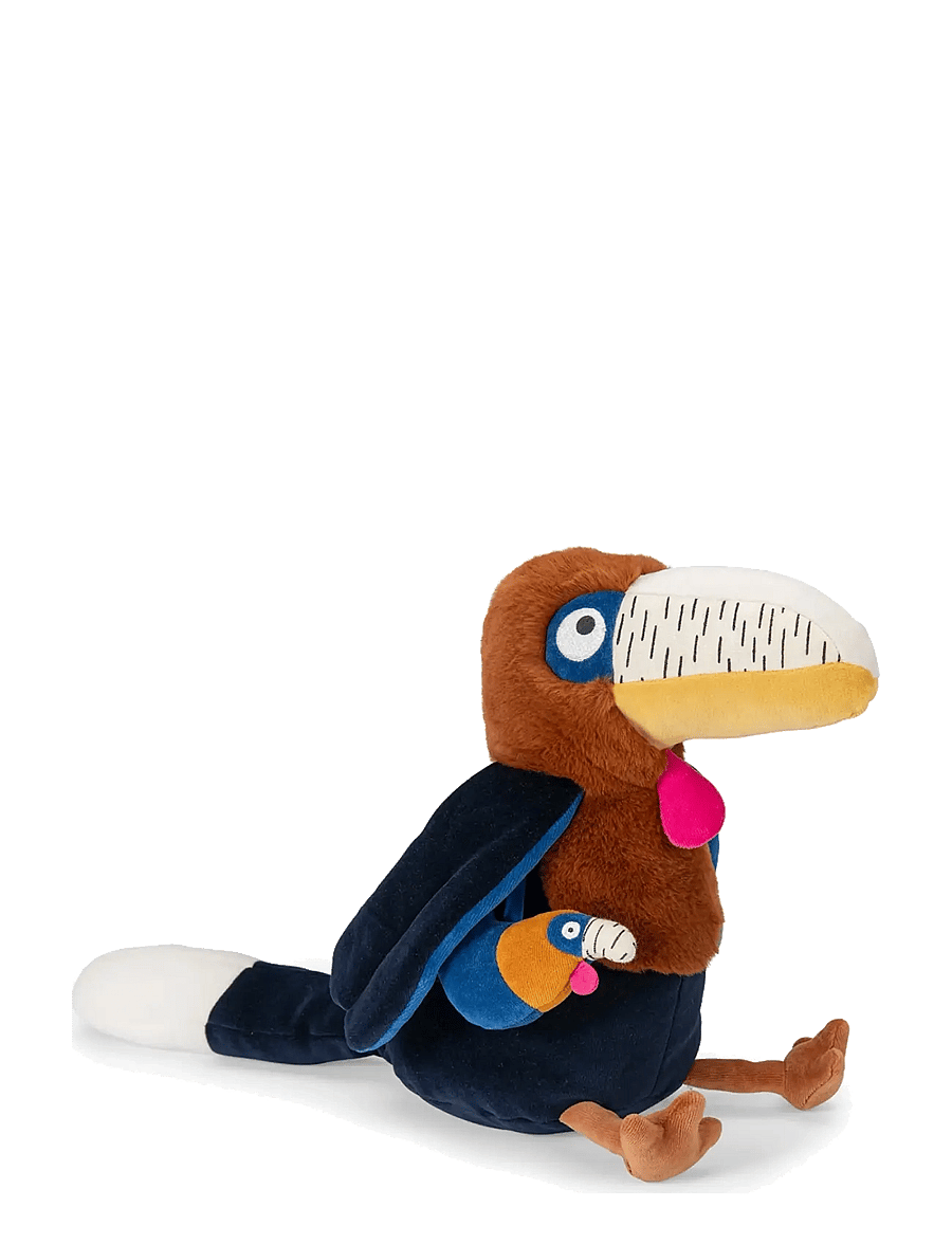 Moulin Roty - Activity Plush - Litchi the Hornbill 40 cm - La forêt Mawa - tøjdyr - multi - 1