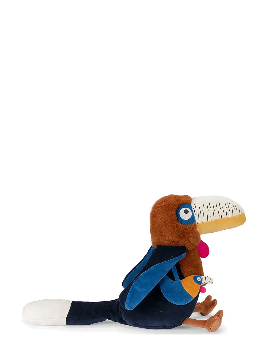 Moulin Roty - Activity Plush - Litchi the Hornbill 40 cm - La forêt Mawa - tøjdyr - multi - 2