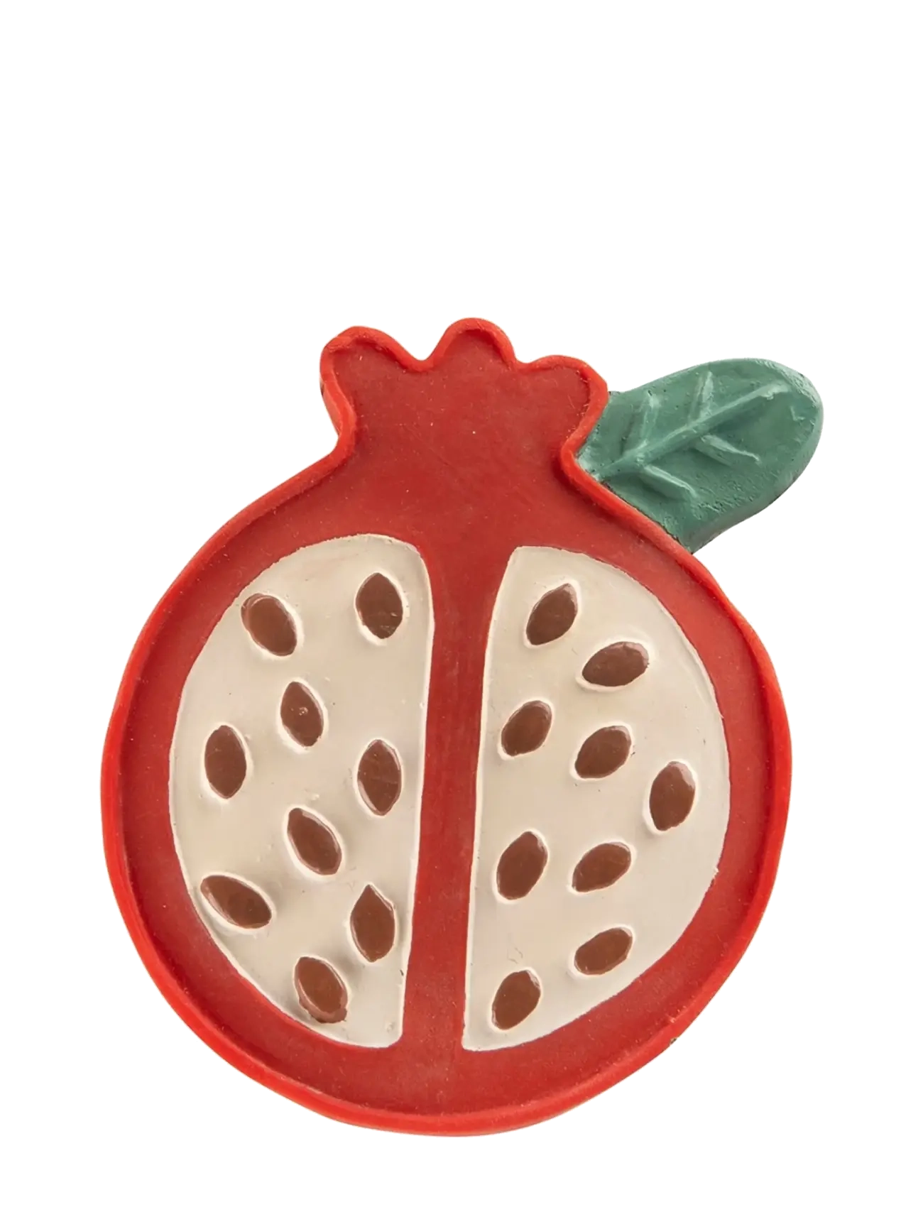 Moulin Roty - Teether - Rubber Pomegranate - La forêt Mawa - bitleksaker - red - 1