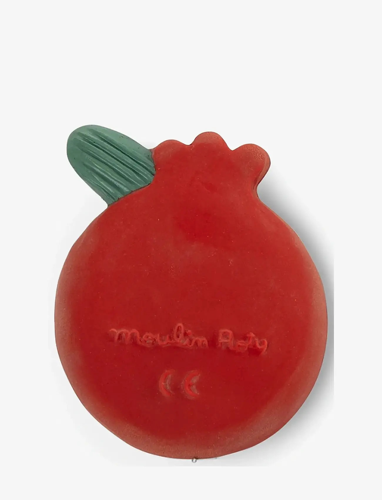 Moulin Roty - Teether - Rubber Pomegranate - La forêt Mawa - bidelegetøj - red - 2