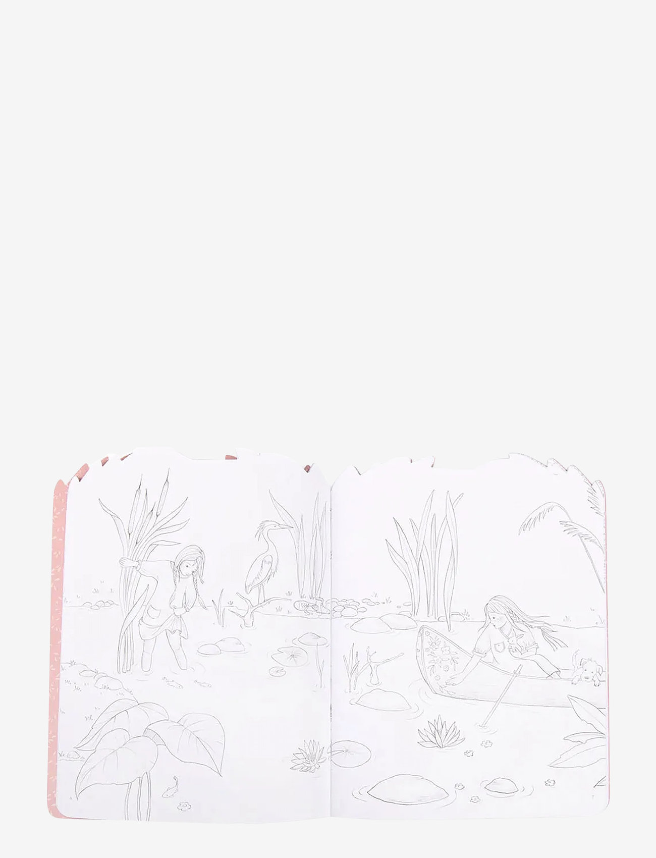 Moulin Roty - Colouring Book with Stickers - Les Rosalies - male- & kreabøger - rose - 3