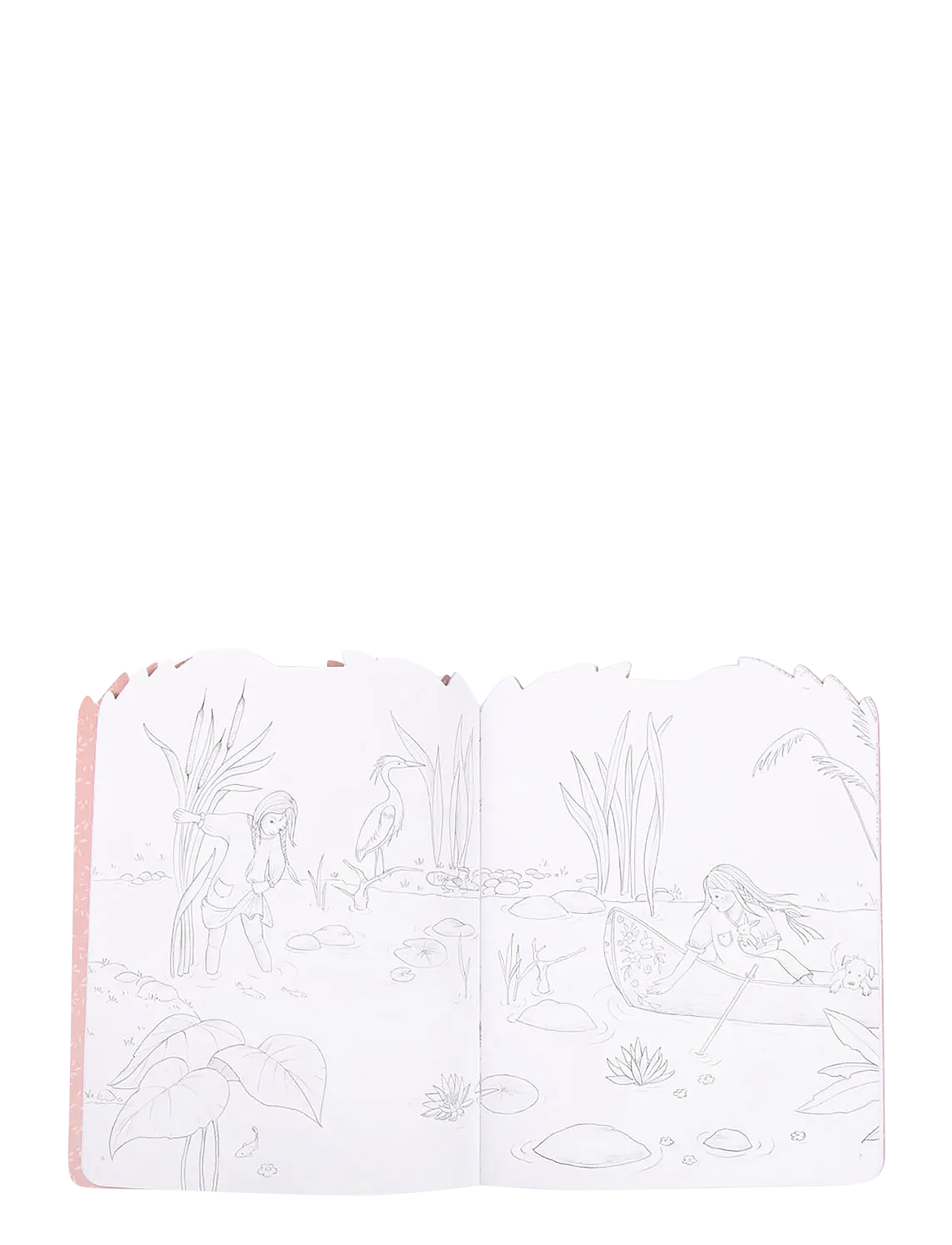 Moulin Roty - Colouring Book with Stickers - Les Rosalies - målar- & pysselböcker - rose - 3