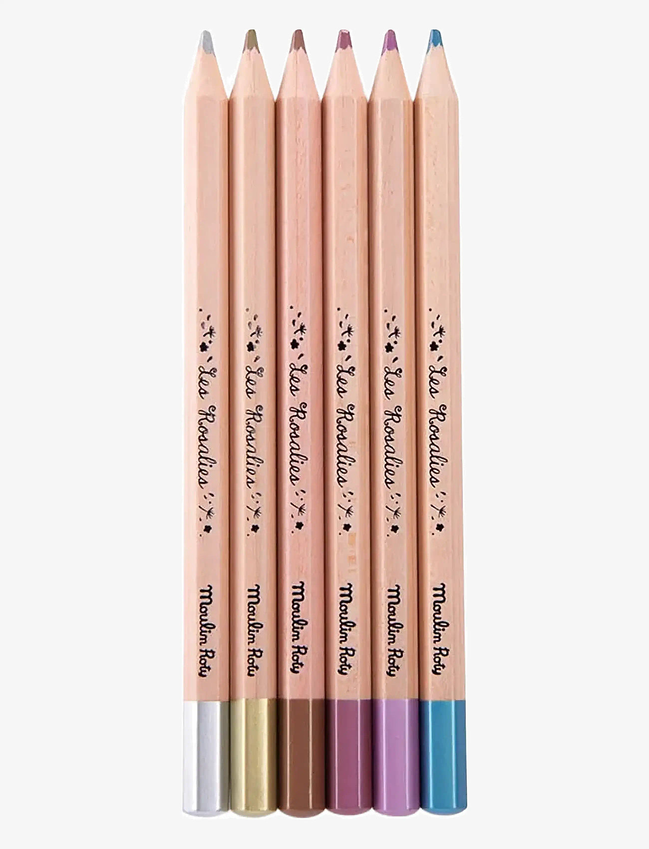 Moulin Roty - Colouring Pencils 6 pcs - Metallic - Les Rosalies - blyanter - multi - 1