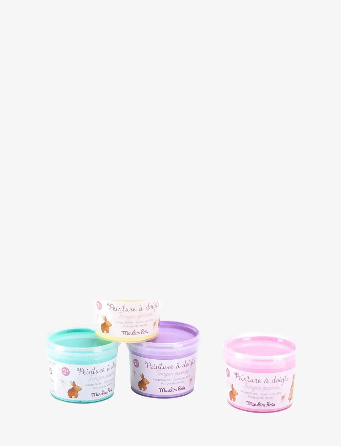 Moulin Roty - Finger Paint - Pastel 4x100g - Les Rosalies - maling - pink - 0