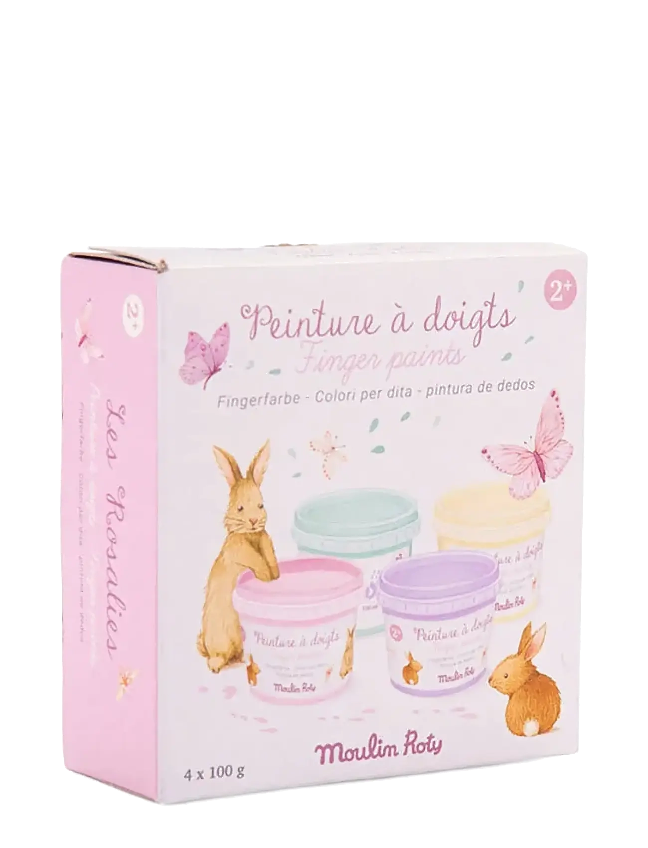 Moulin Roty - Finger Paint - Pastel 4x100g - Les Rosalies - tegne - pink - 1