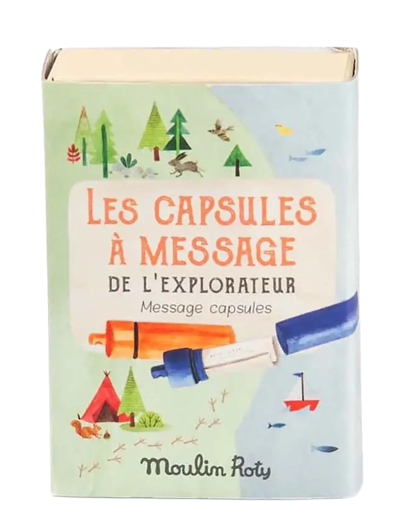 Moulin Roty - Message Capsules 2pcs - Le Jardin du Moulin - steam-leksaker - blue-orange - 2