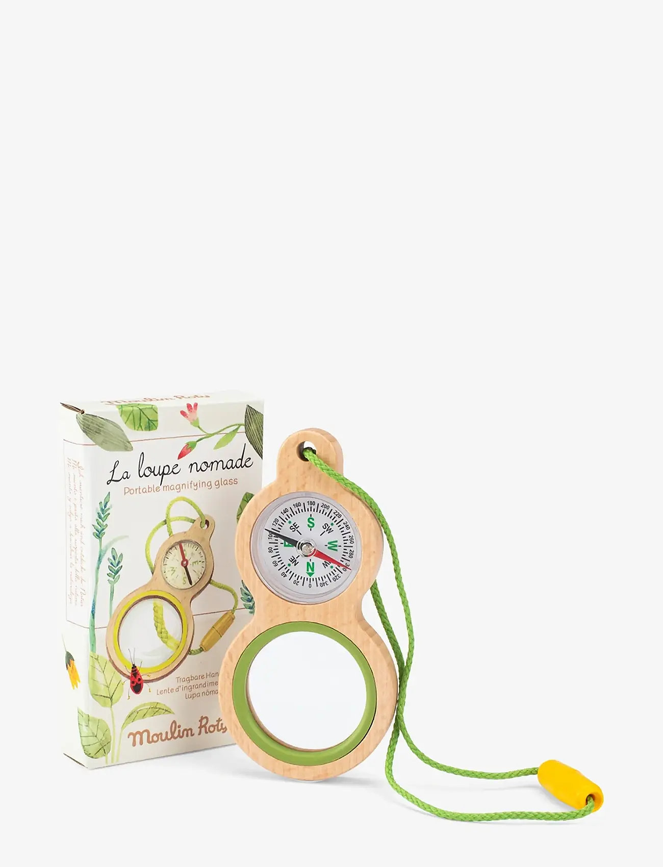 Moulin Roty - Compass and Magnifying Glass - Le Botaniste - eksperimenter og videnskab - wood - 0