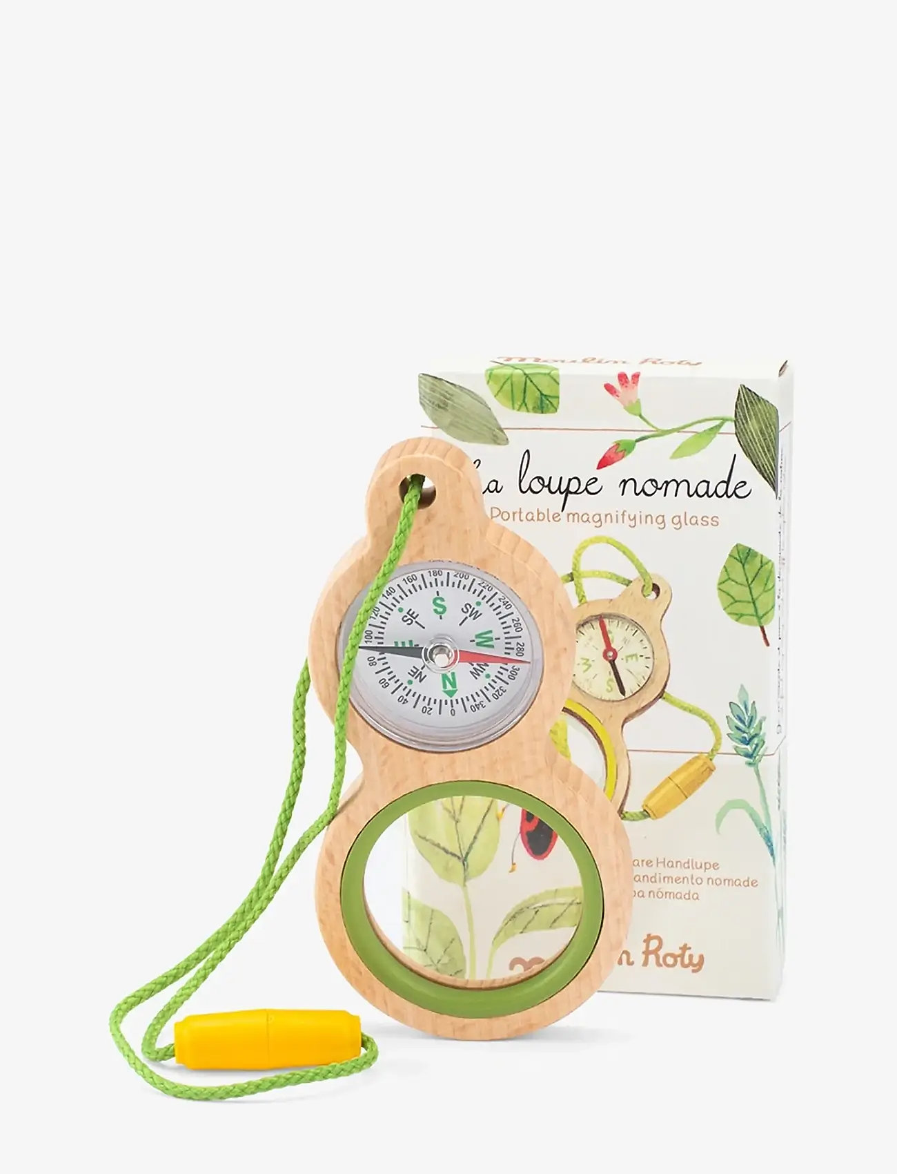 Moulin Roty - Compass and Magnifying Glass - Le Botaniste - eksperimenter og videnskab - wood - 1